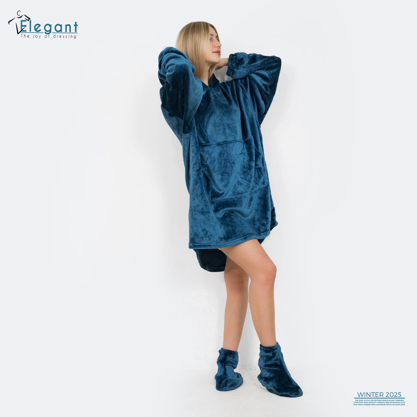 Blanket Hoodie - indigo
