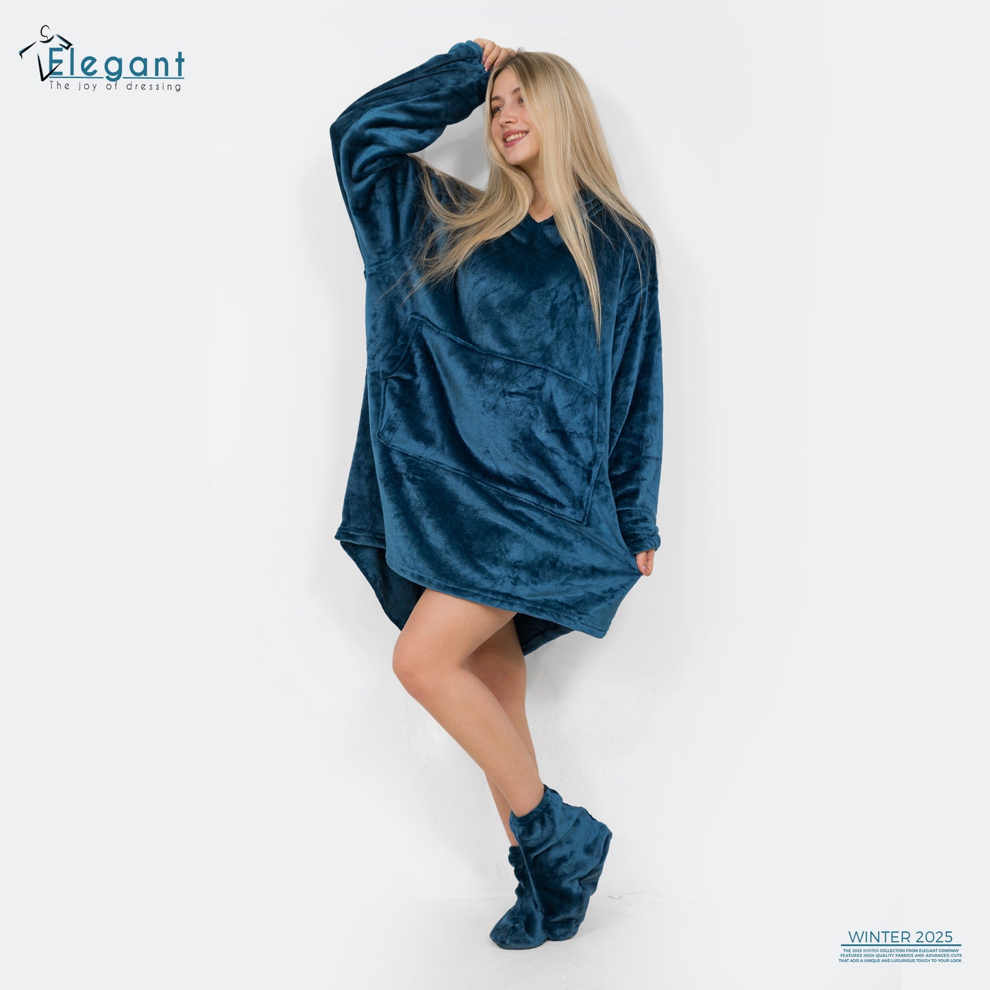 Blanket Hoodie - indigo