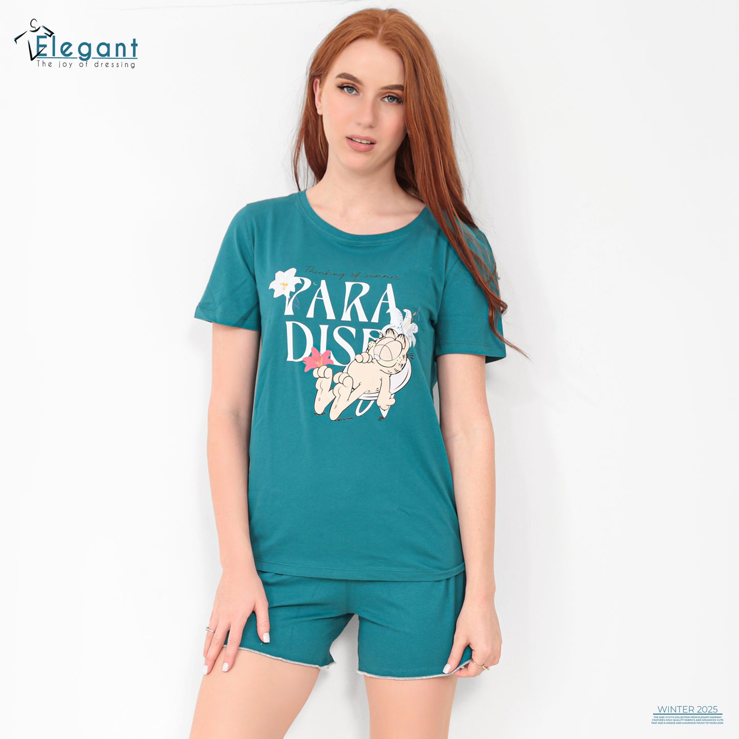 PJ Short Cotton Green - Paradise