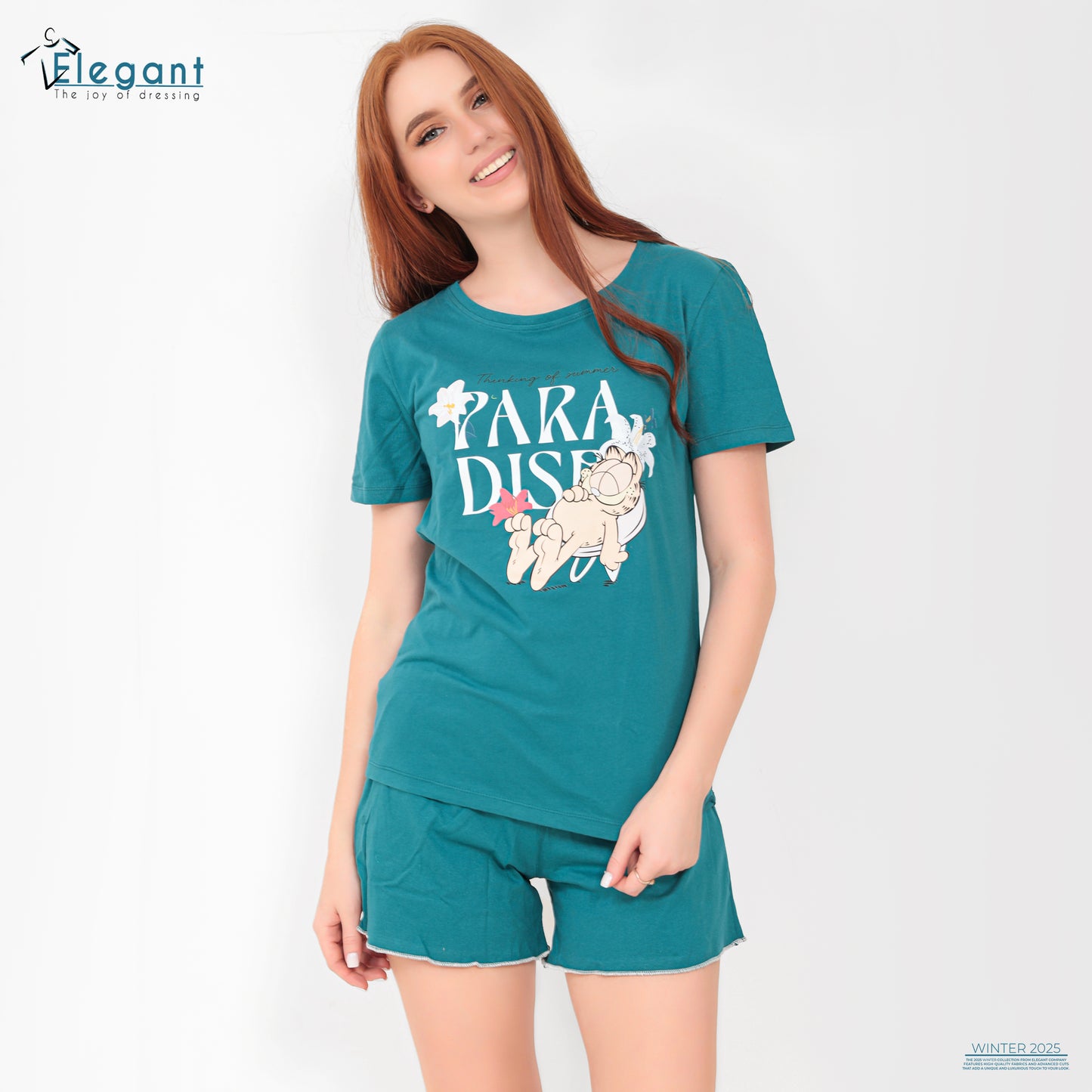 PJ Short Cotton Green - Paradise