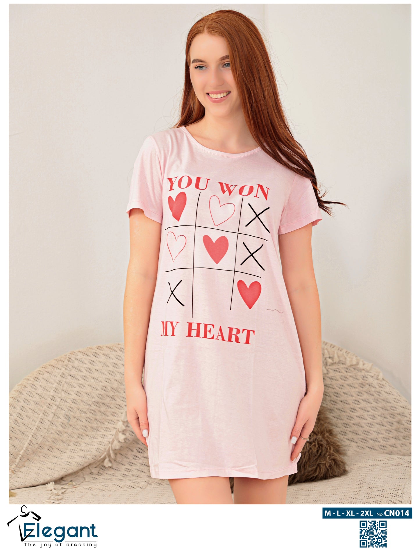 Nightshirt cotton Baby Rose - You Won My Heart