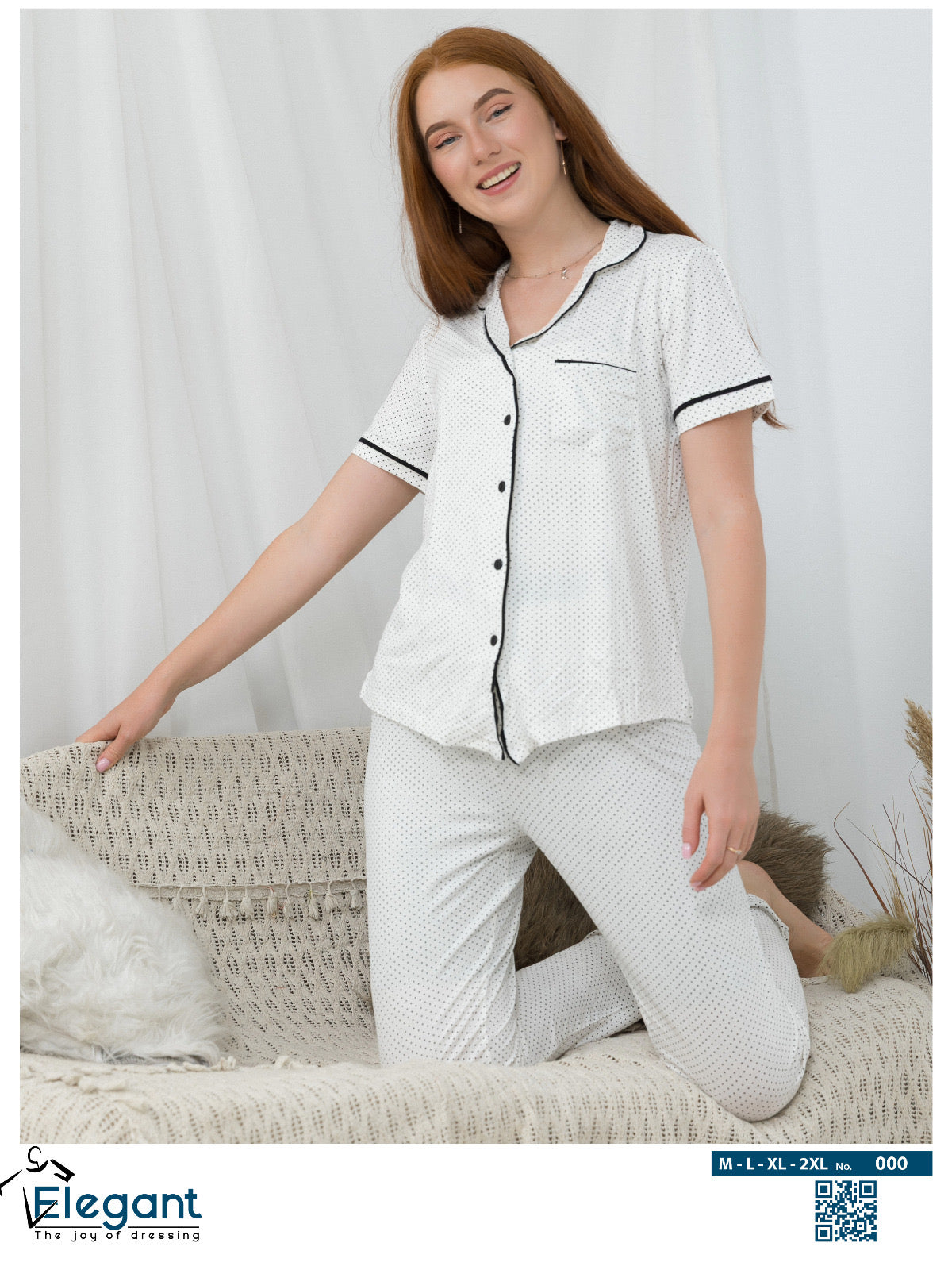 Classic PJ Pants Viscose Polka dots