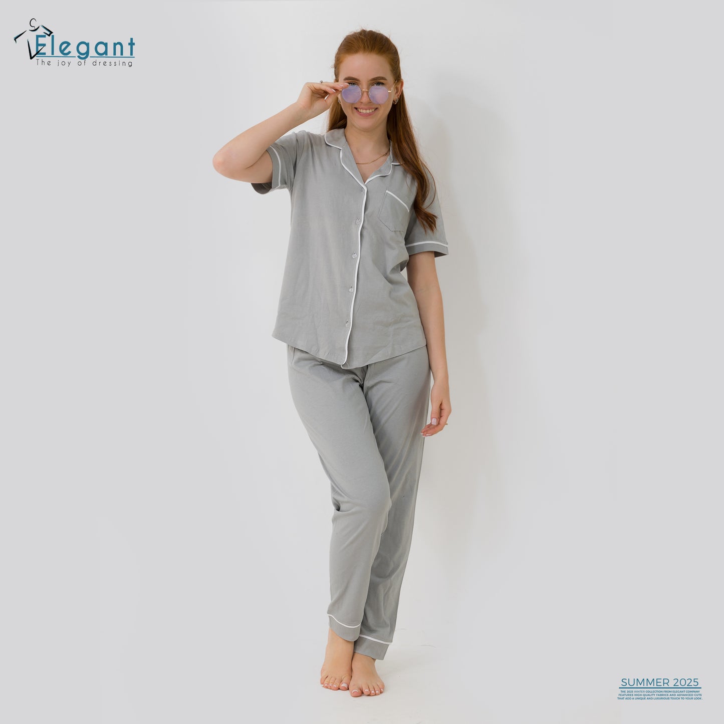 Classic PJ Pants Cotton - Plain Grey