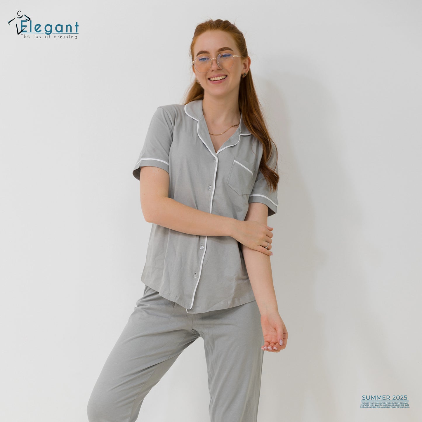 Classic PJ Pants Cotton - Plain Grey