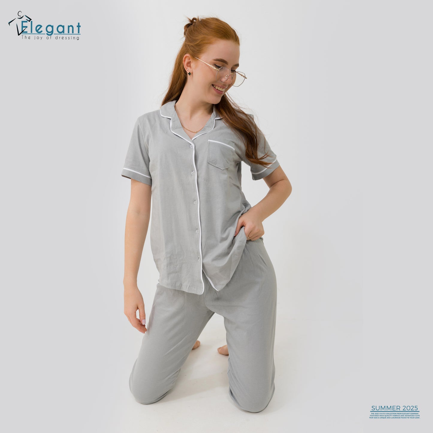 Classic PJ Pants Cotton - Plain Grey