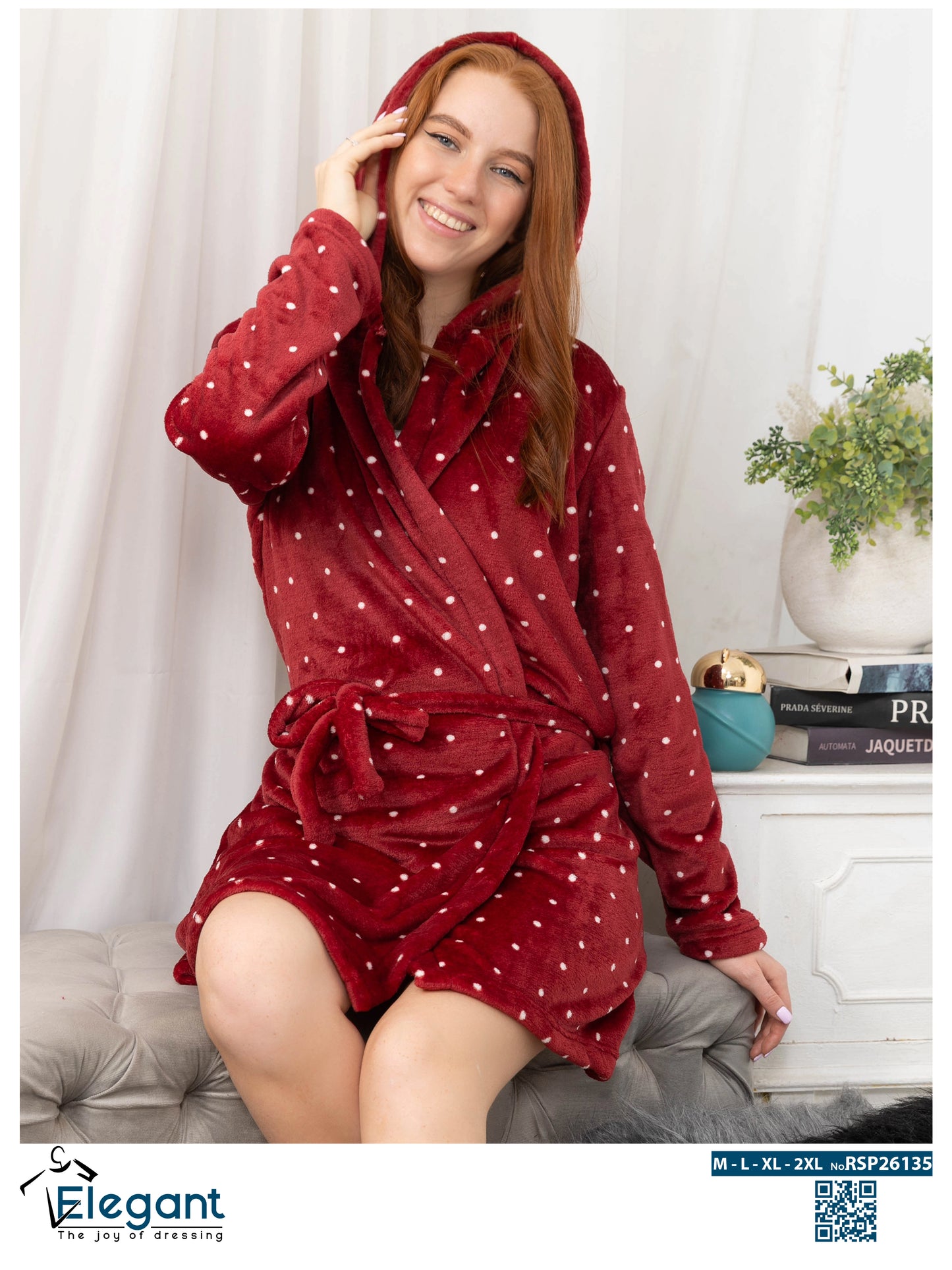 Polar Mini Robe - Maroon Pearl