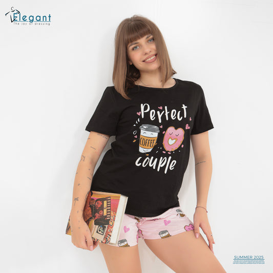 PJ short Cotton Black - Perfect Couple