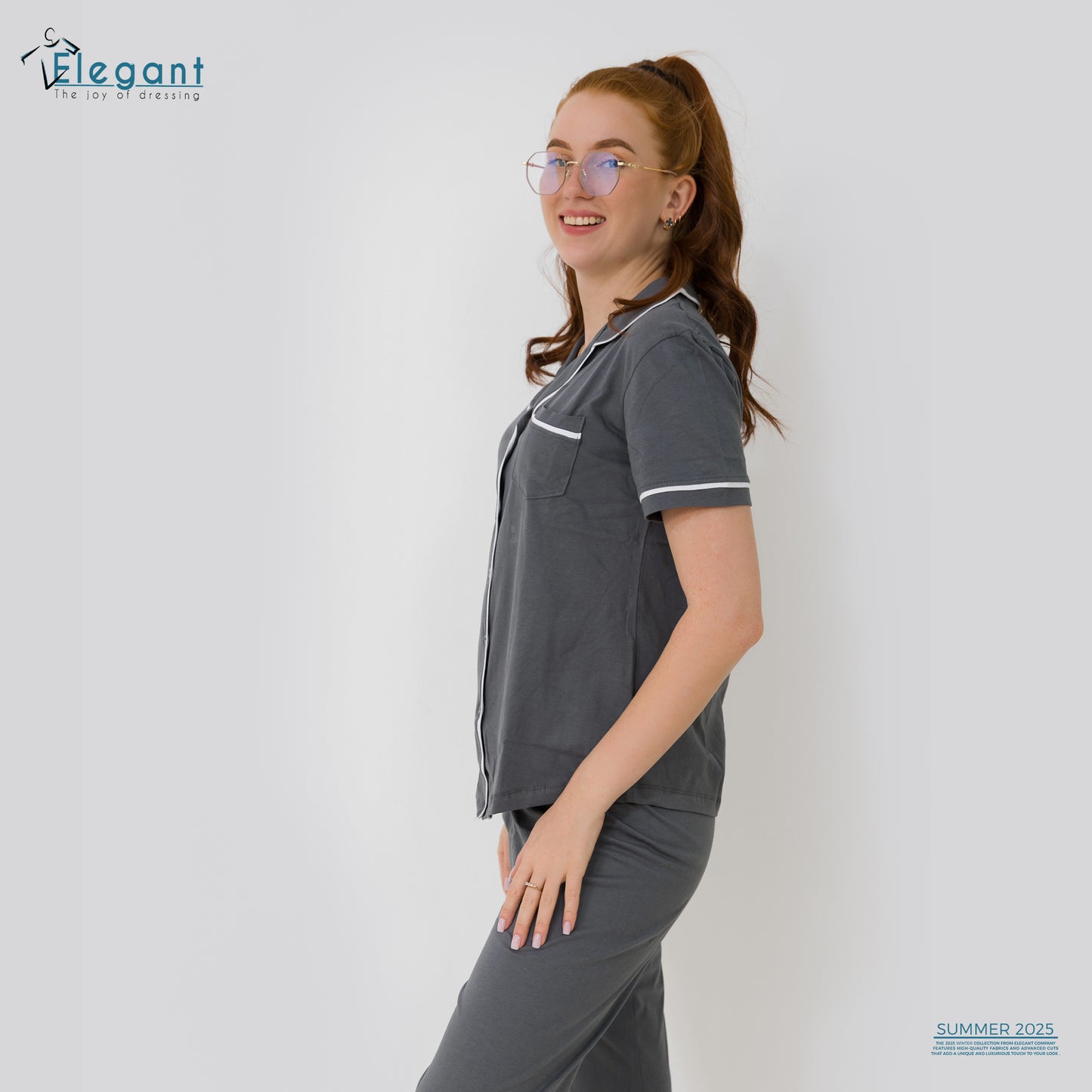 Classic PJ Pants Cotton - Plain Dark Grey
