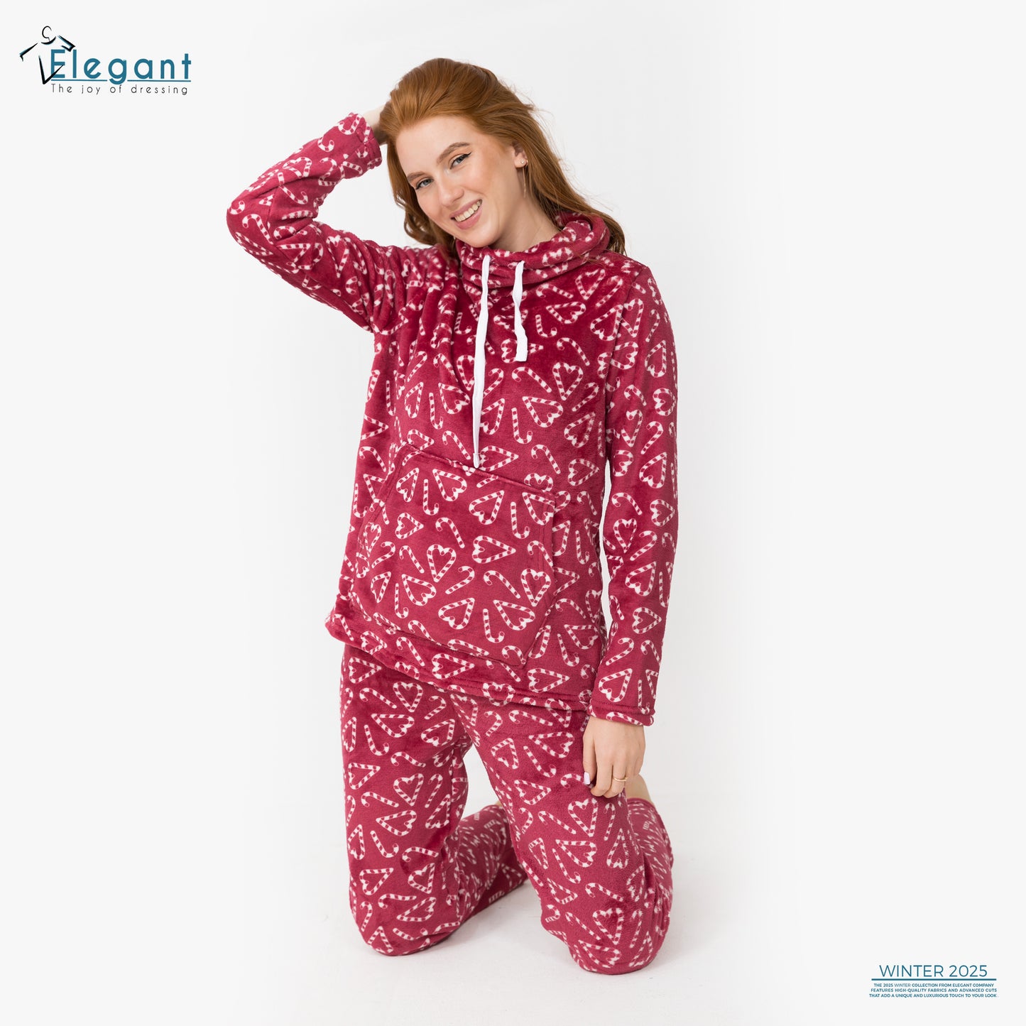 Polar PJ Turtleneck - Maroon Candy