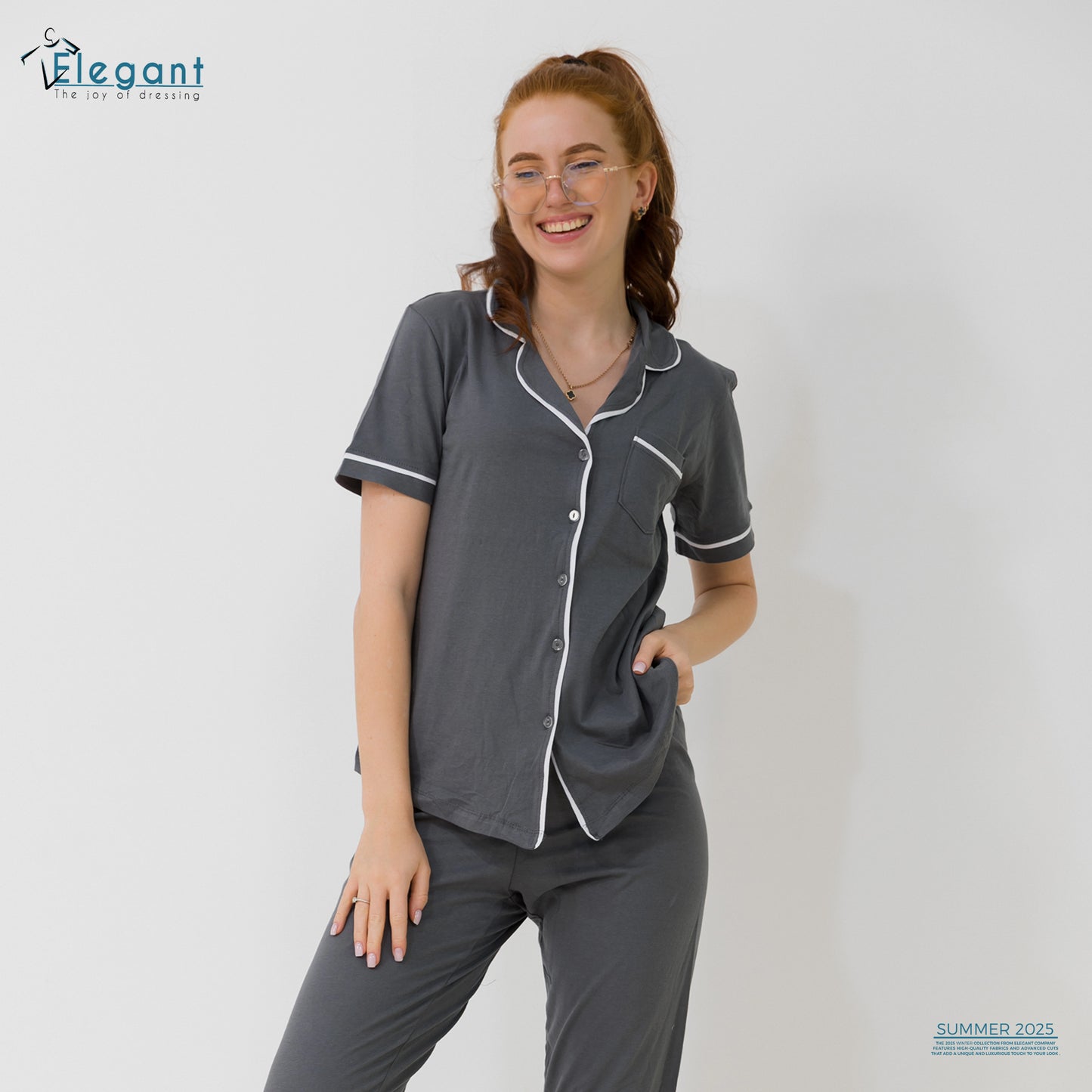 Classic PJ Pants Cotton - Plain Dark Grey