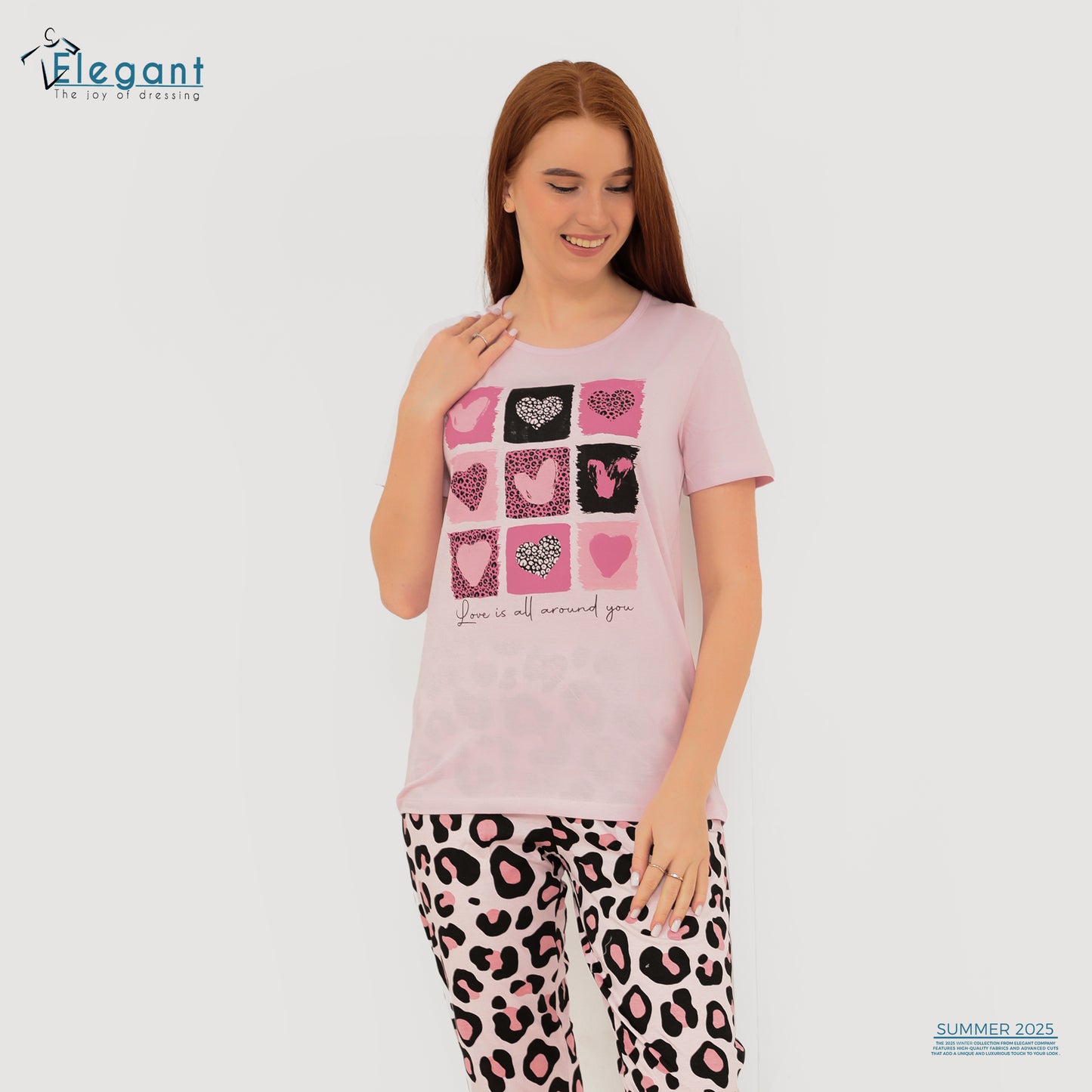 PJs Pants Cotton - Rose Tiger