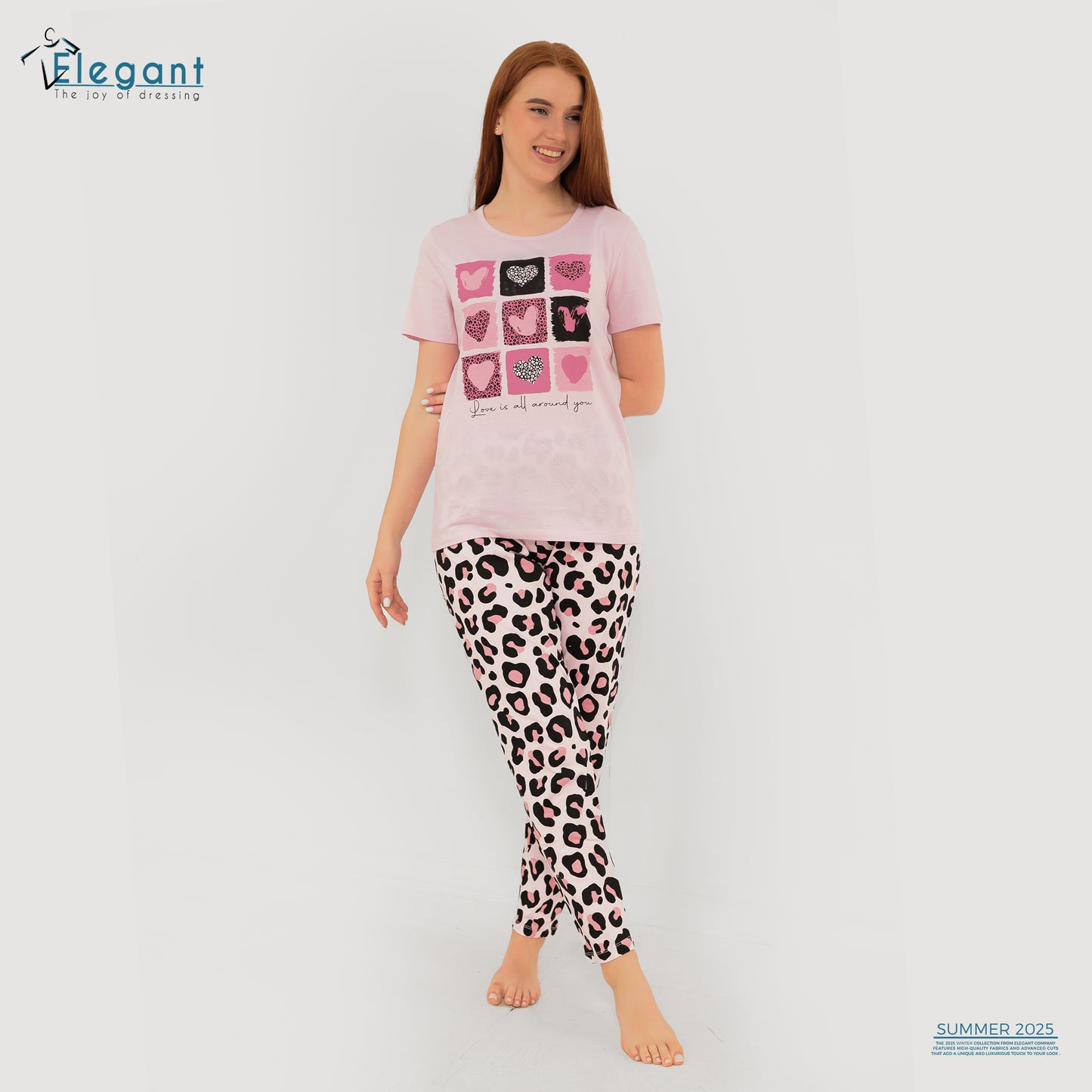 PJs Pants Cotton - Rose Tiger