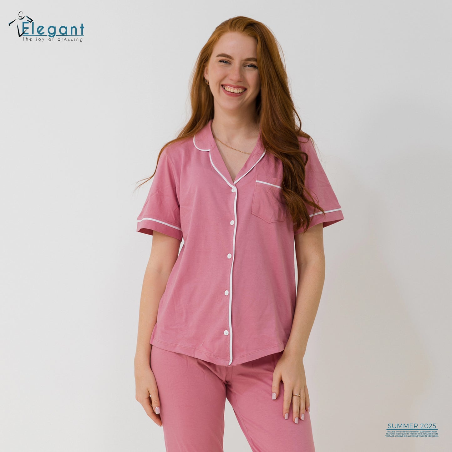 Classic PJ Pants Cotton - Plain Pink