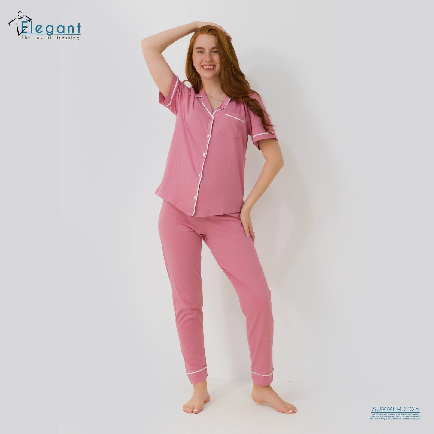 Classic PJ Pants Cotton - Plain Pink