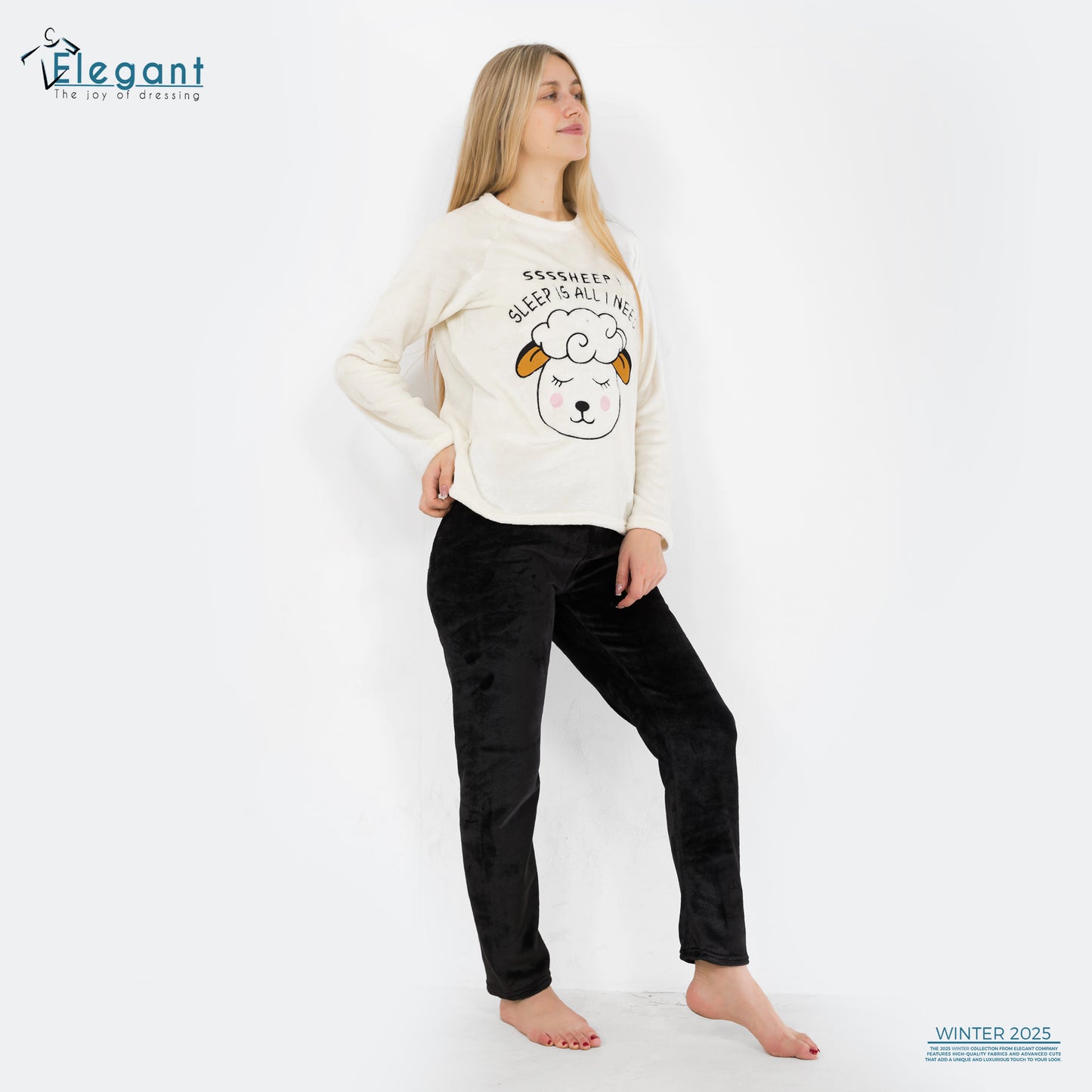 Polar PJ Offwhite/Black - Sheep Sleep