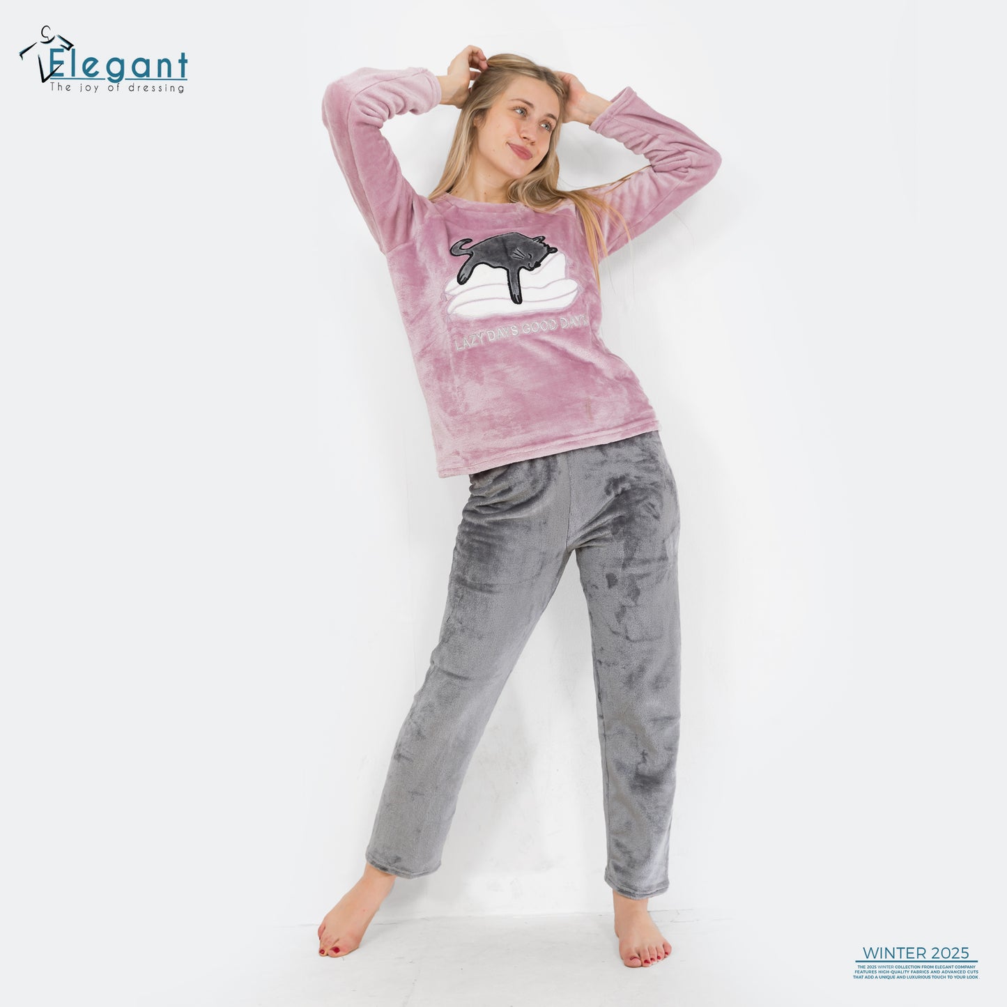 Polar PJ Rose/Grey - Lazy Cat