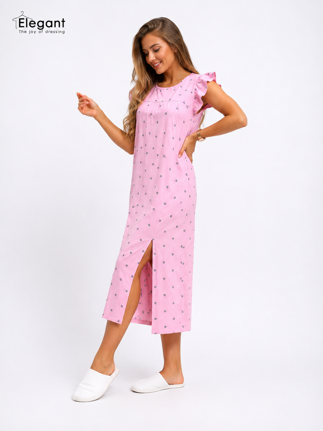 Modern Ruffles Galabeya Rose Patterned Heartbeat