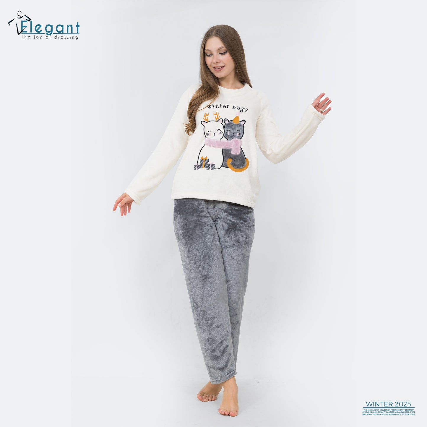 Polar PJ Offwhite/Grey - Winter Hugs
