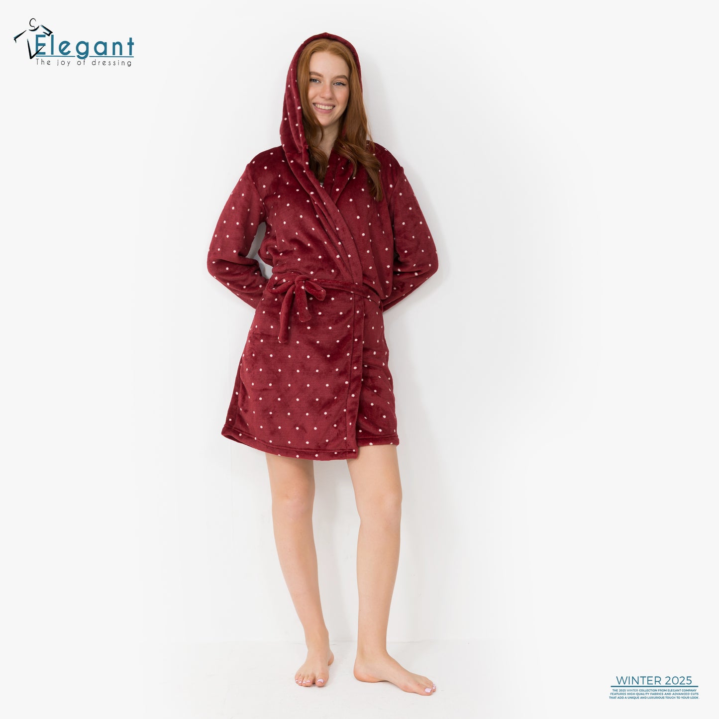 Polar Mini Robe - Maroon Pearl