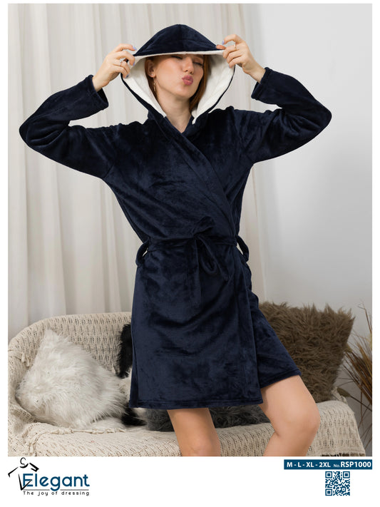Polar Mini Robe - Navy