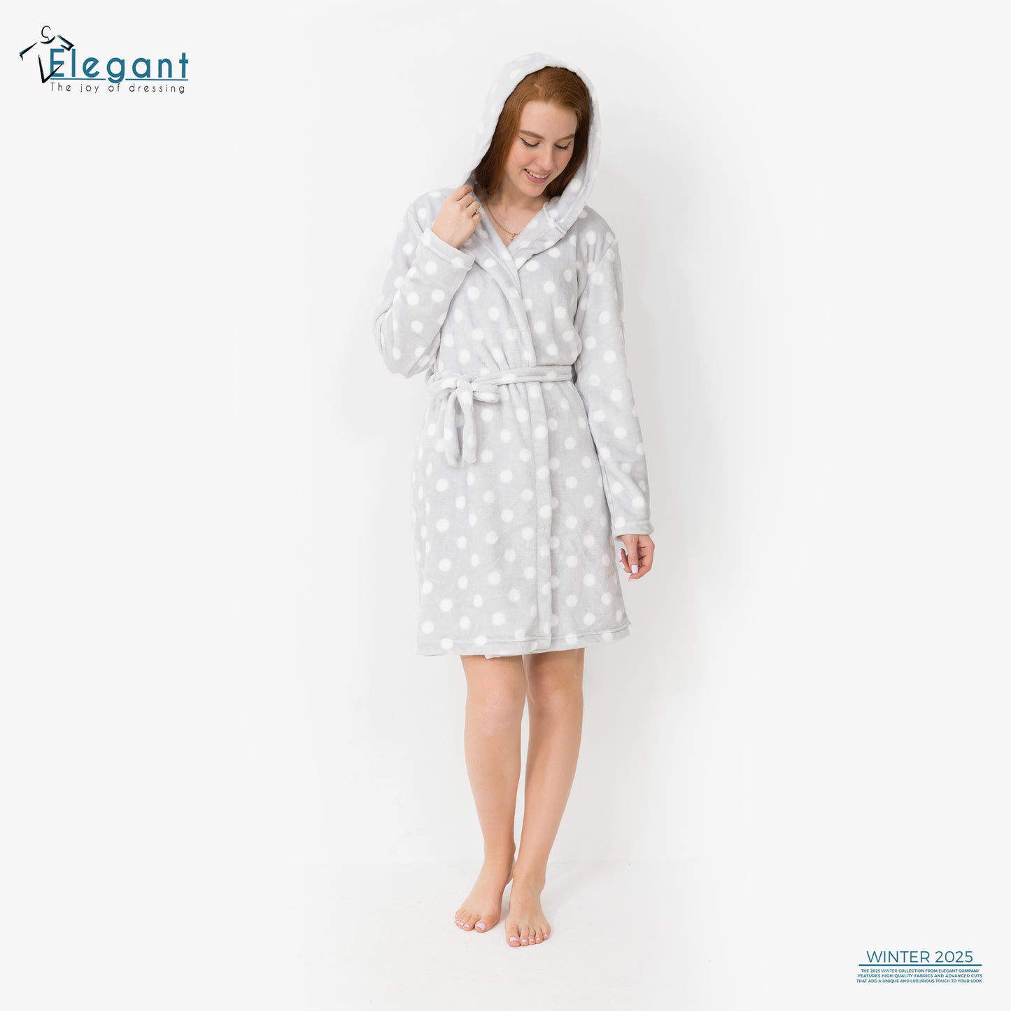 Polar Mini Robe - Grey Dots