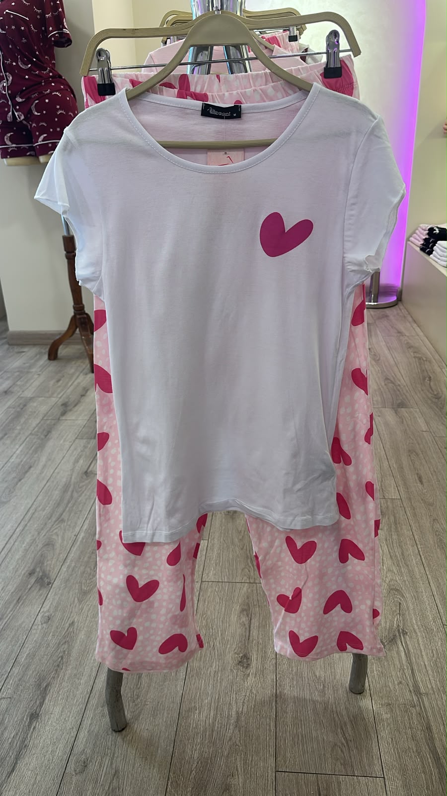 PJs Pants Cotton - White Candy Hearts