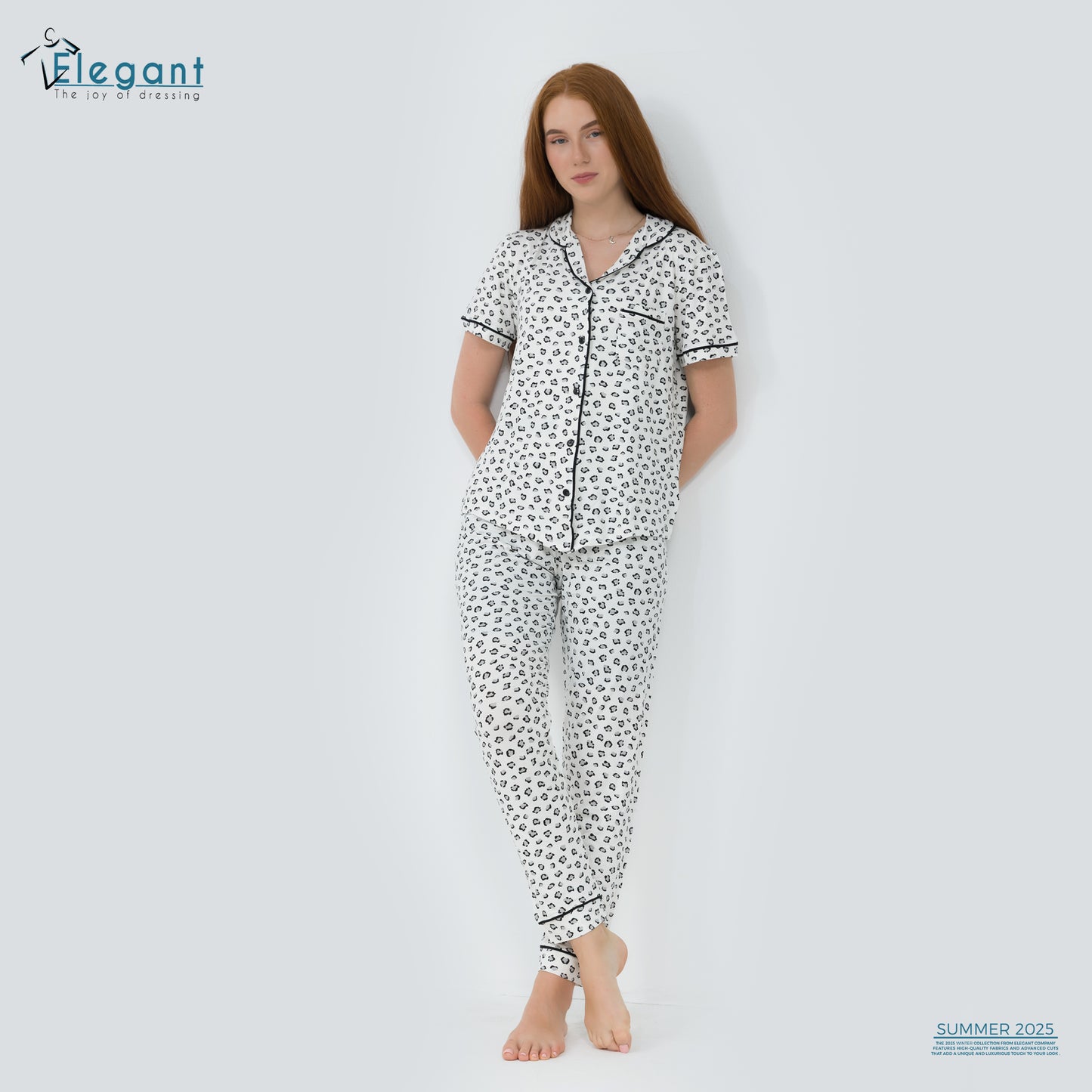 Classic PJ Pants Viscose Leopard