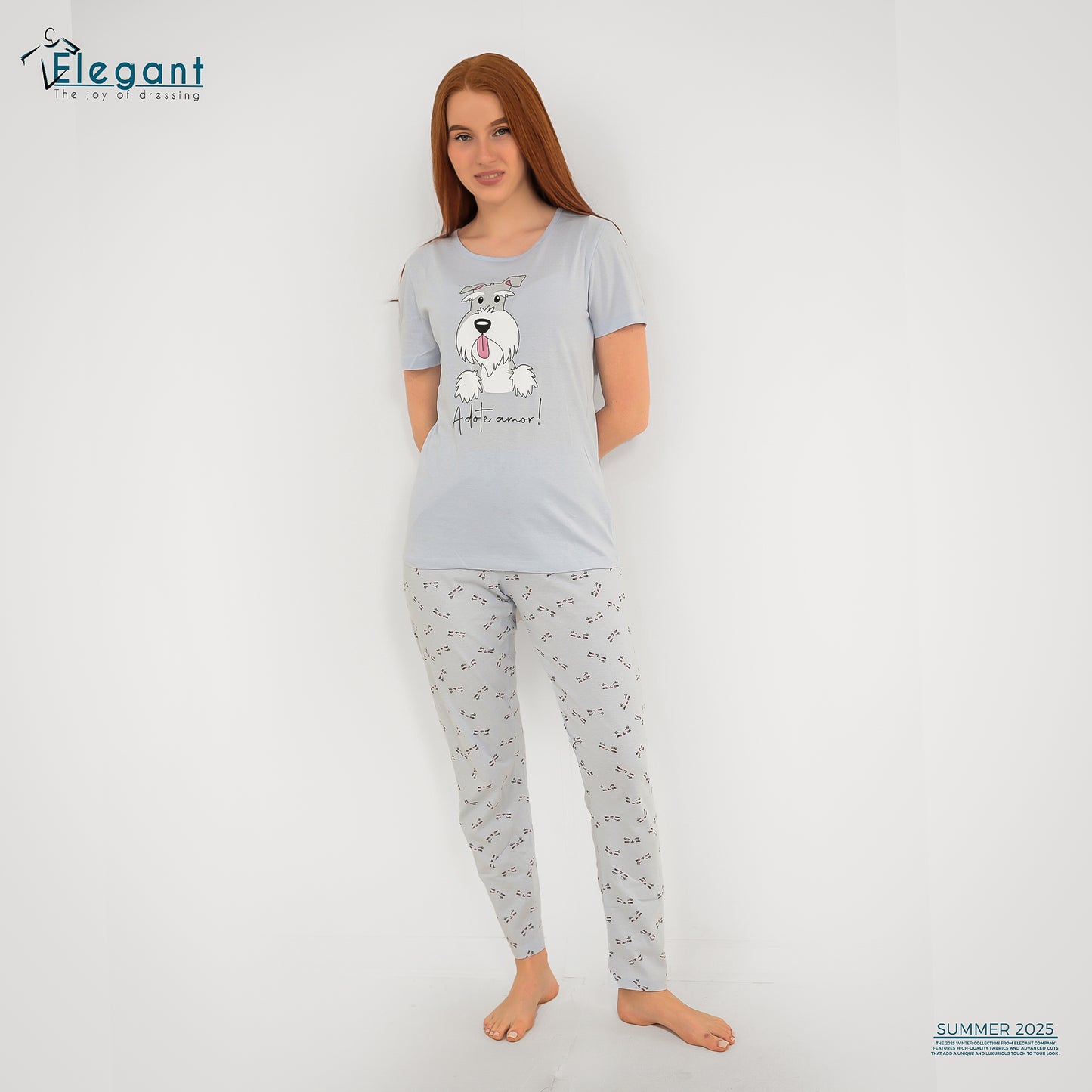 PJs Pants Cotton Blue - Puppy