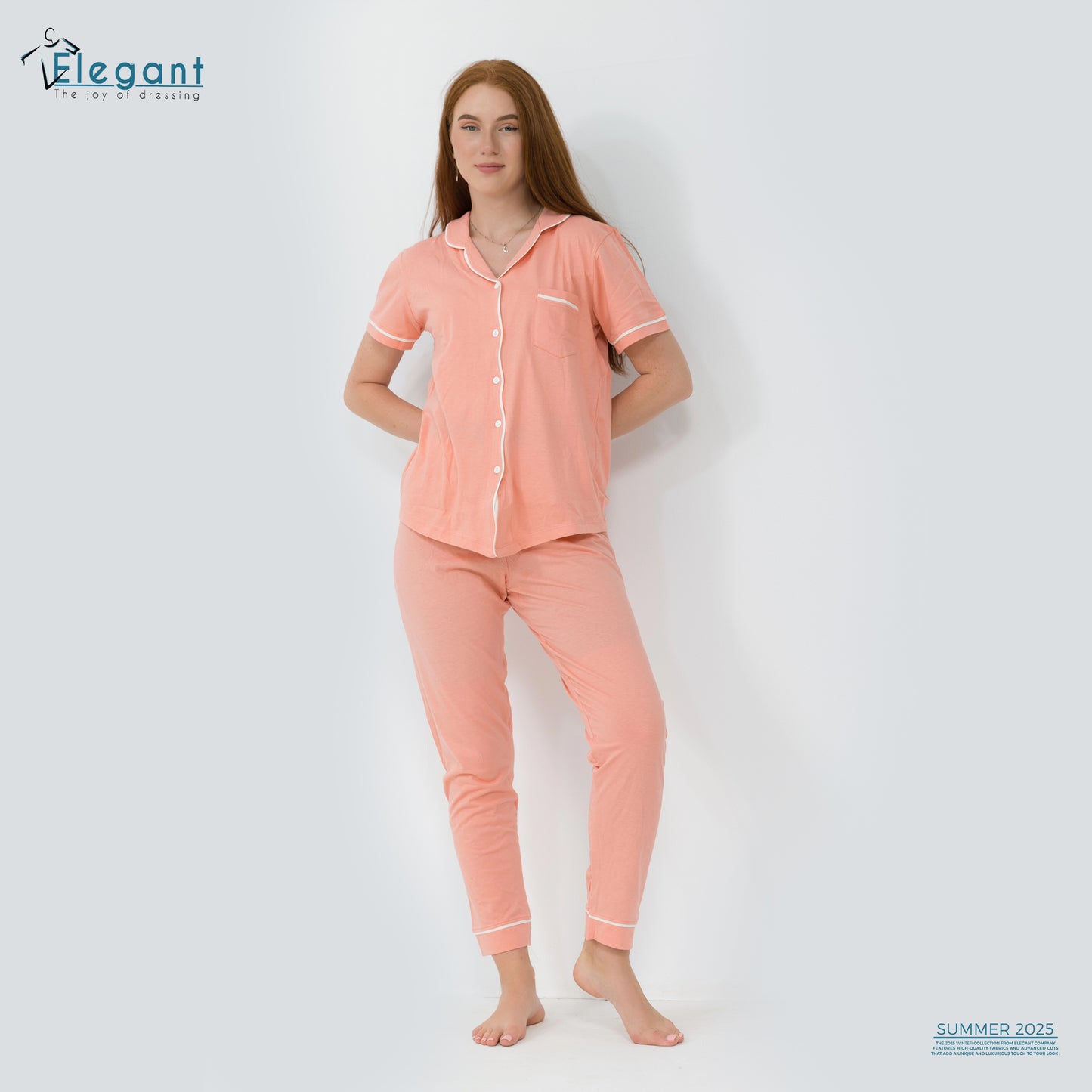 Classic PJ Pants Cotton - Plain Coral