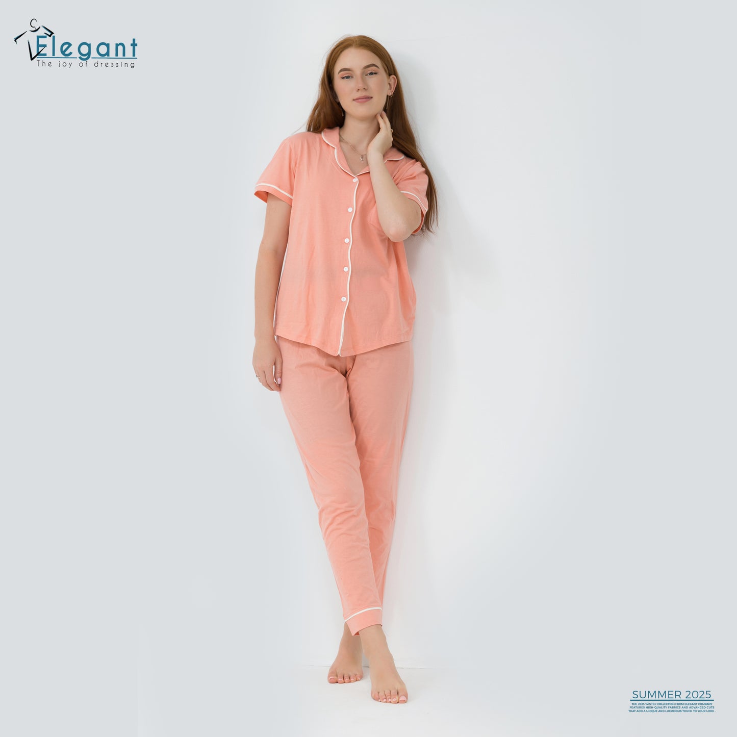 Classic PJ Pants Cotton - Plain Coral