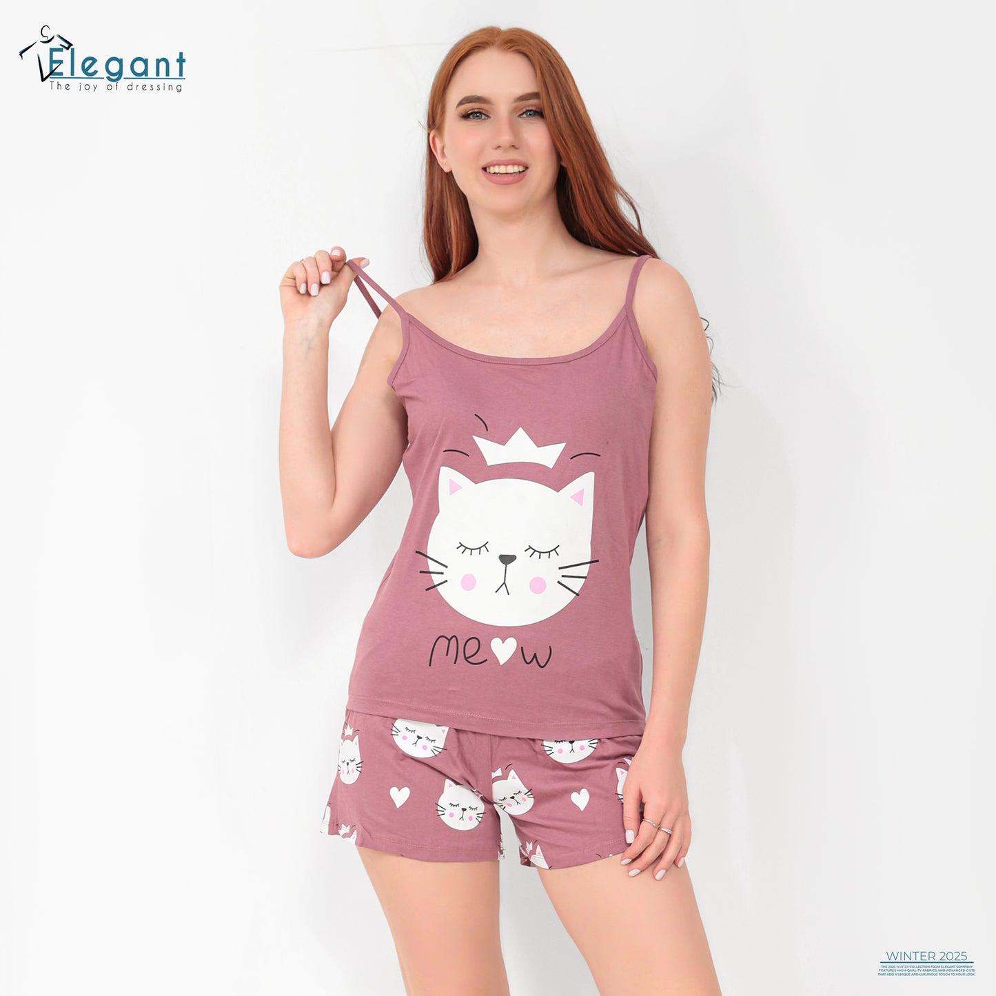 PJ short Cotton Cashmere - Queen Cat