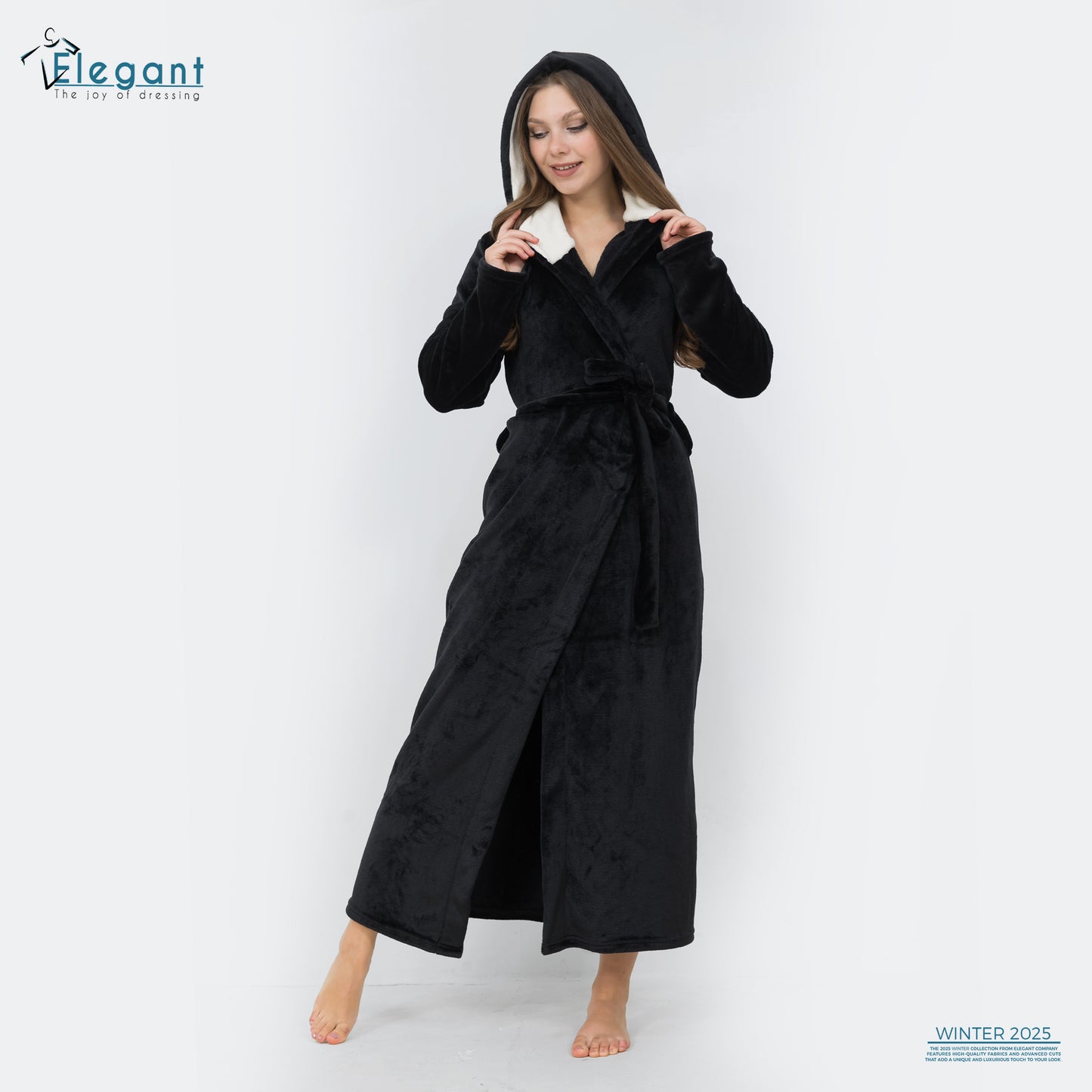 Polar Long Robe - Black