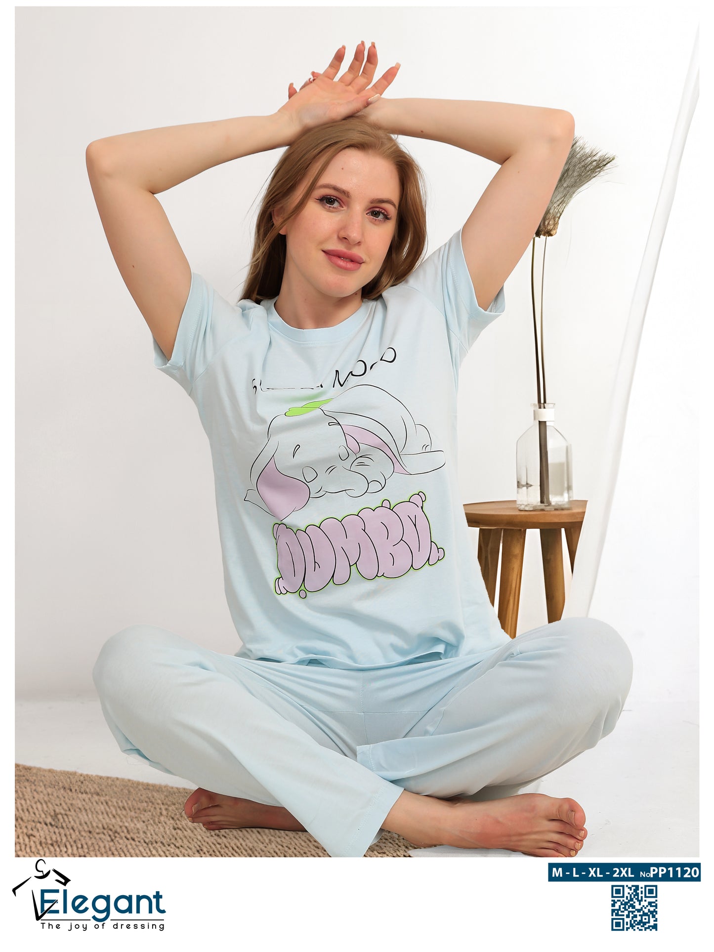 PJ Pants cotton baby blue - Sleepy Mood
