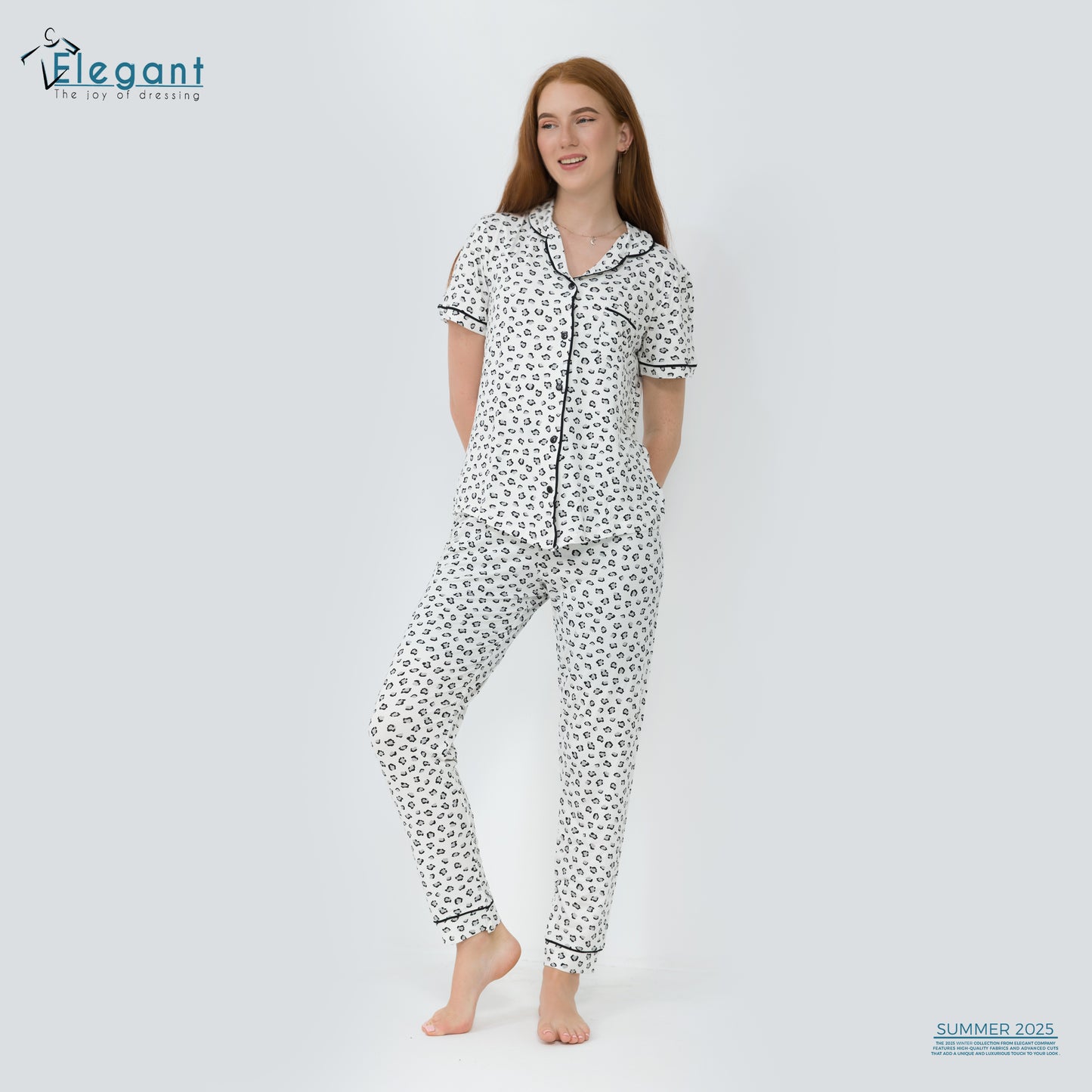 Classic PJ Pants Viscose Leopard