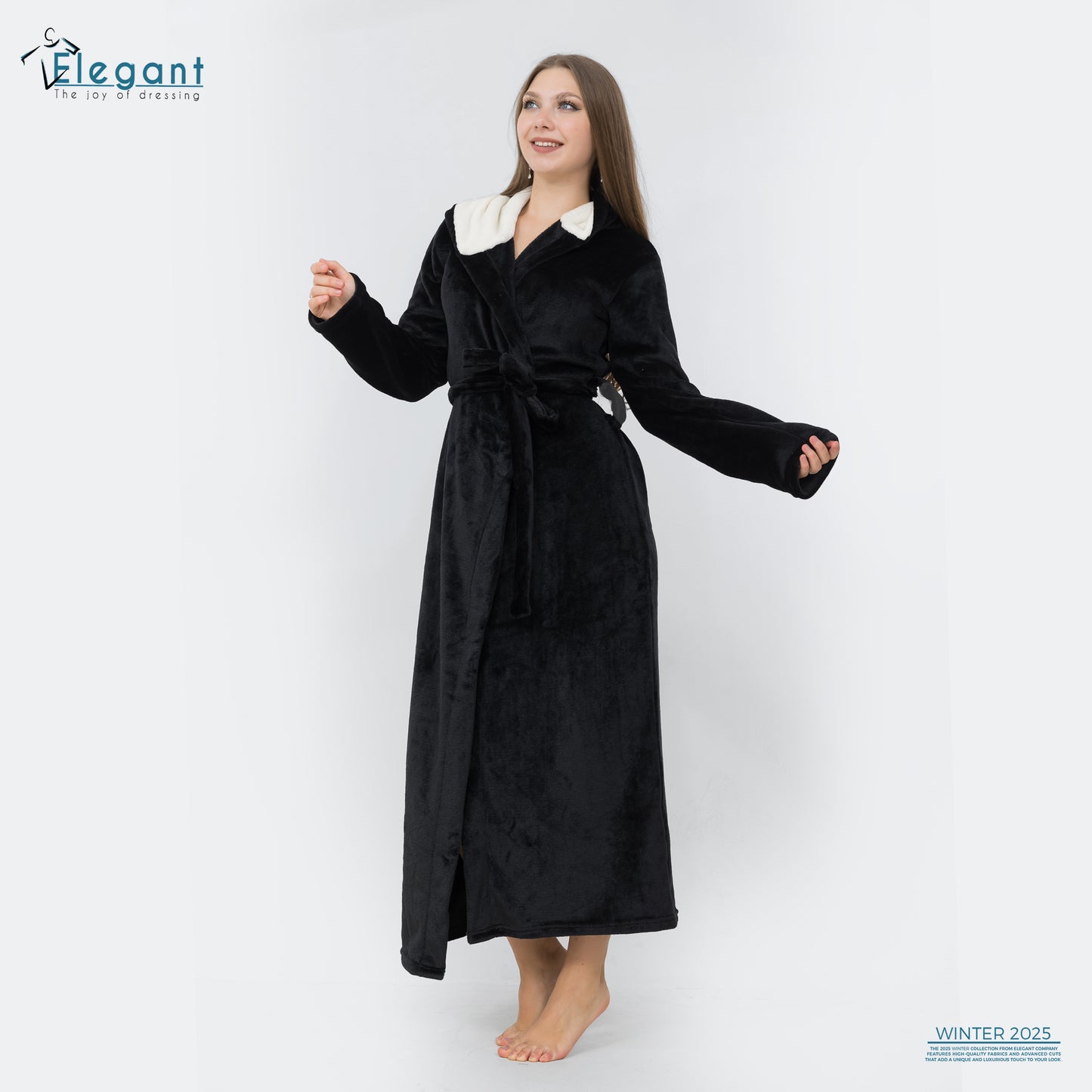 Polar Long Robe - Black