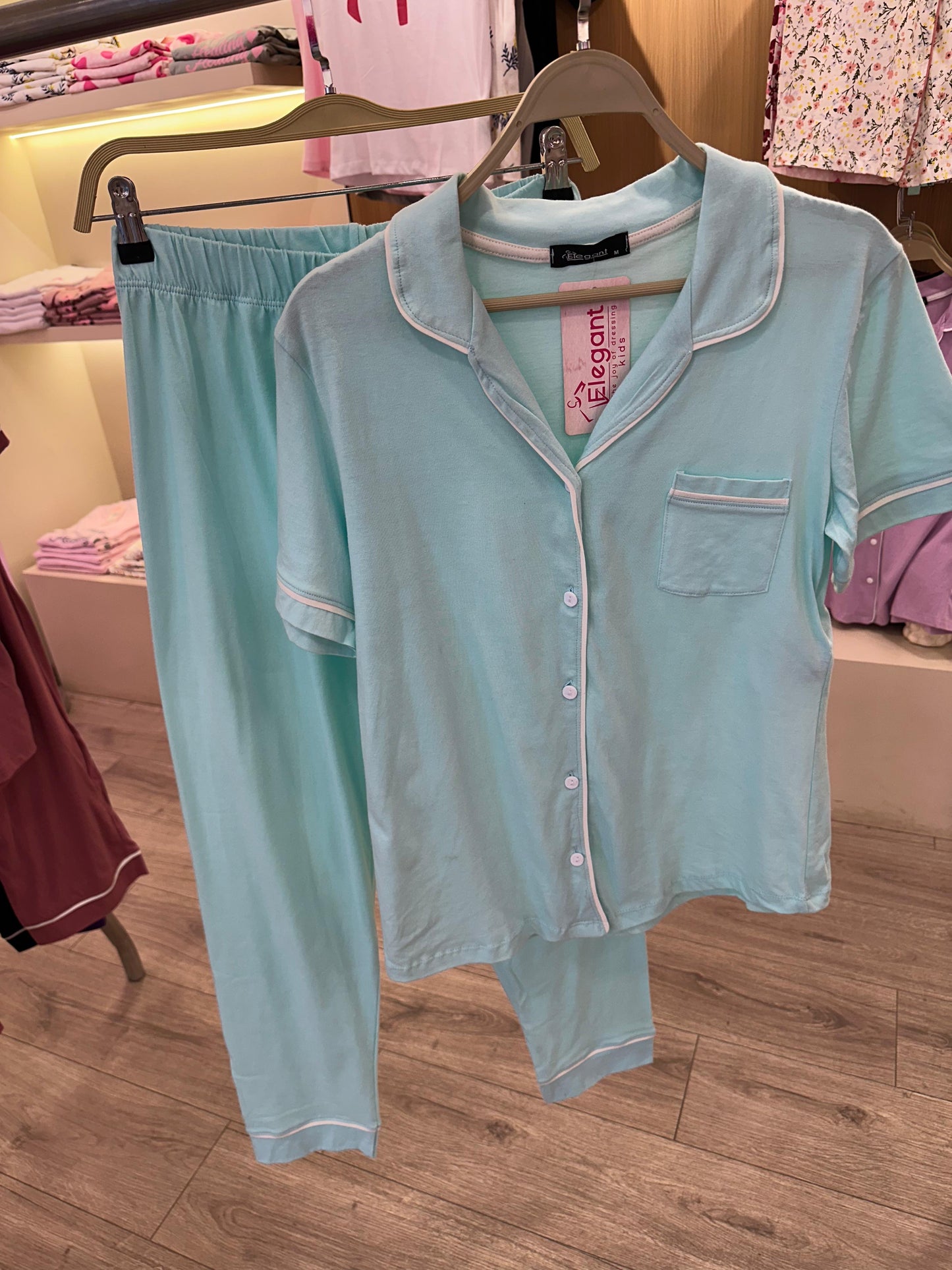 Classic PJ Pants Cotton Plain - Mint