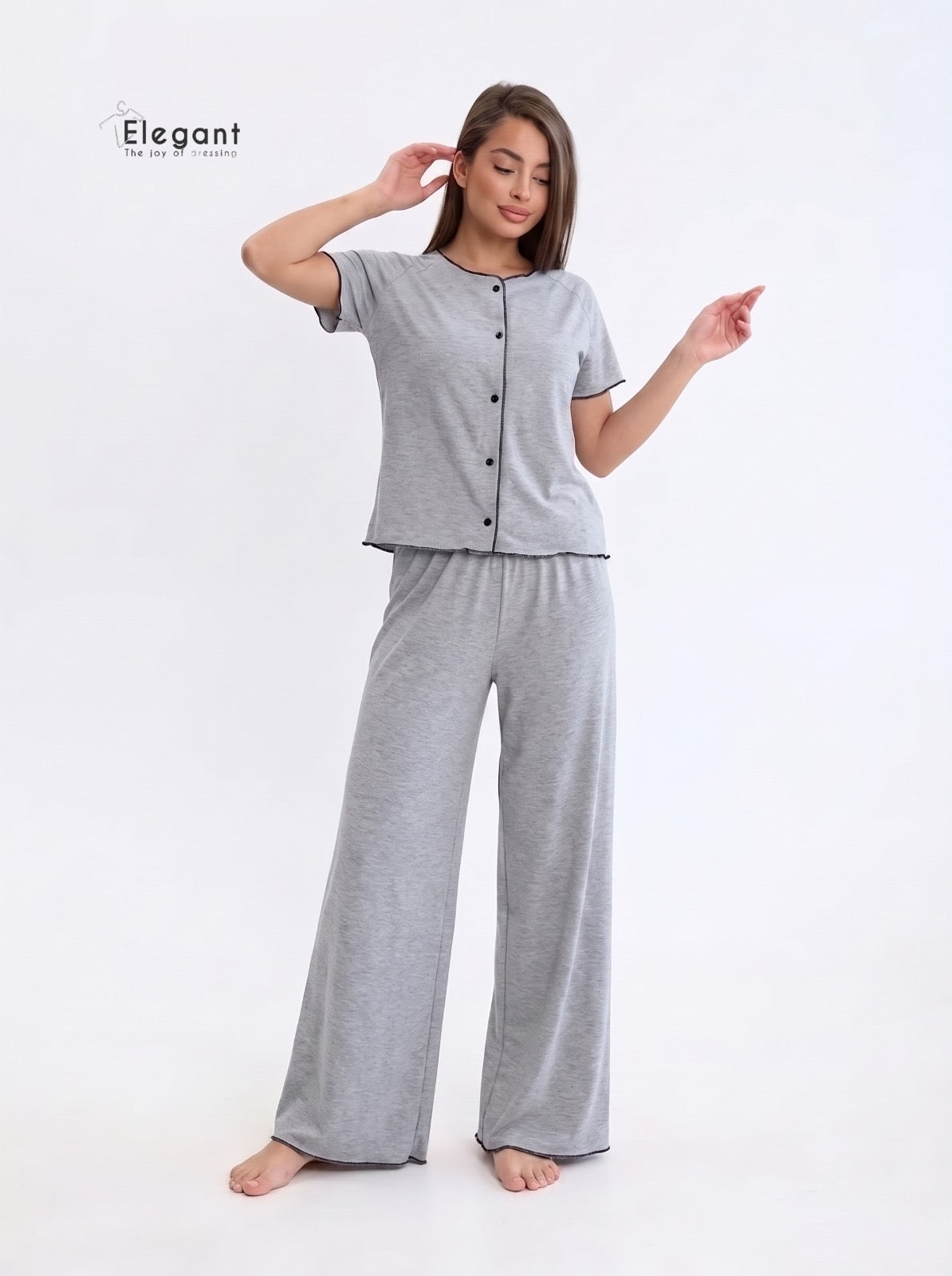 PJs Pants Cotton - Allure SS - Grey Melange