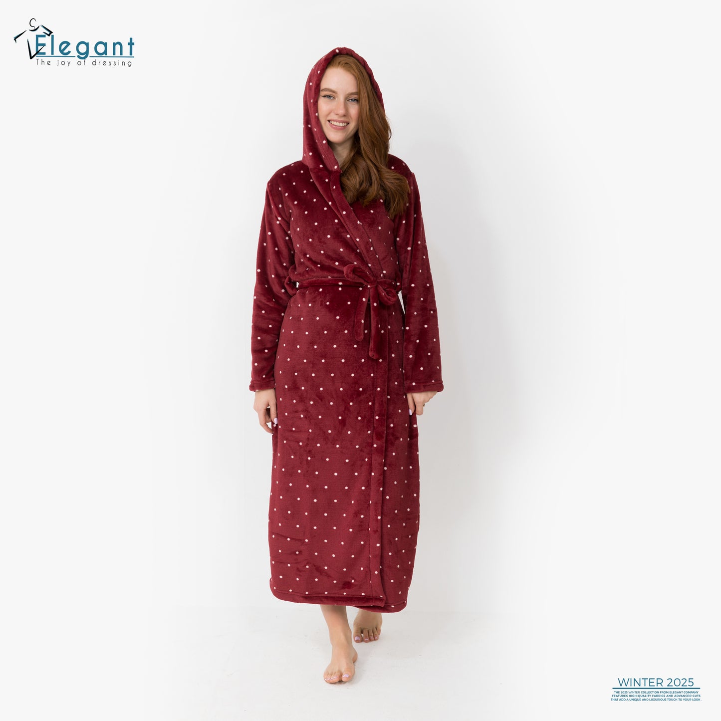 Polar Long Robe - Maroon Pearl