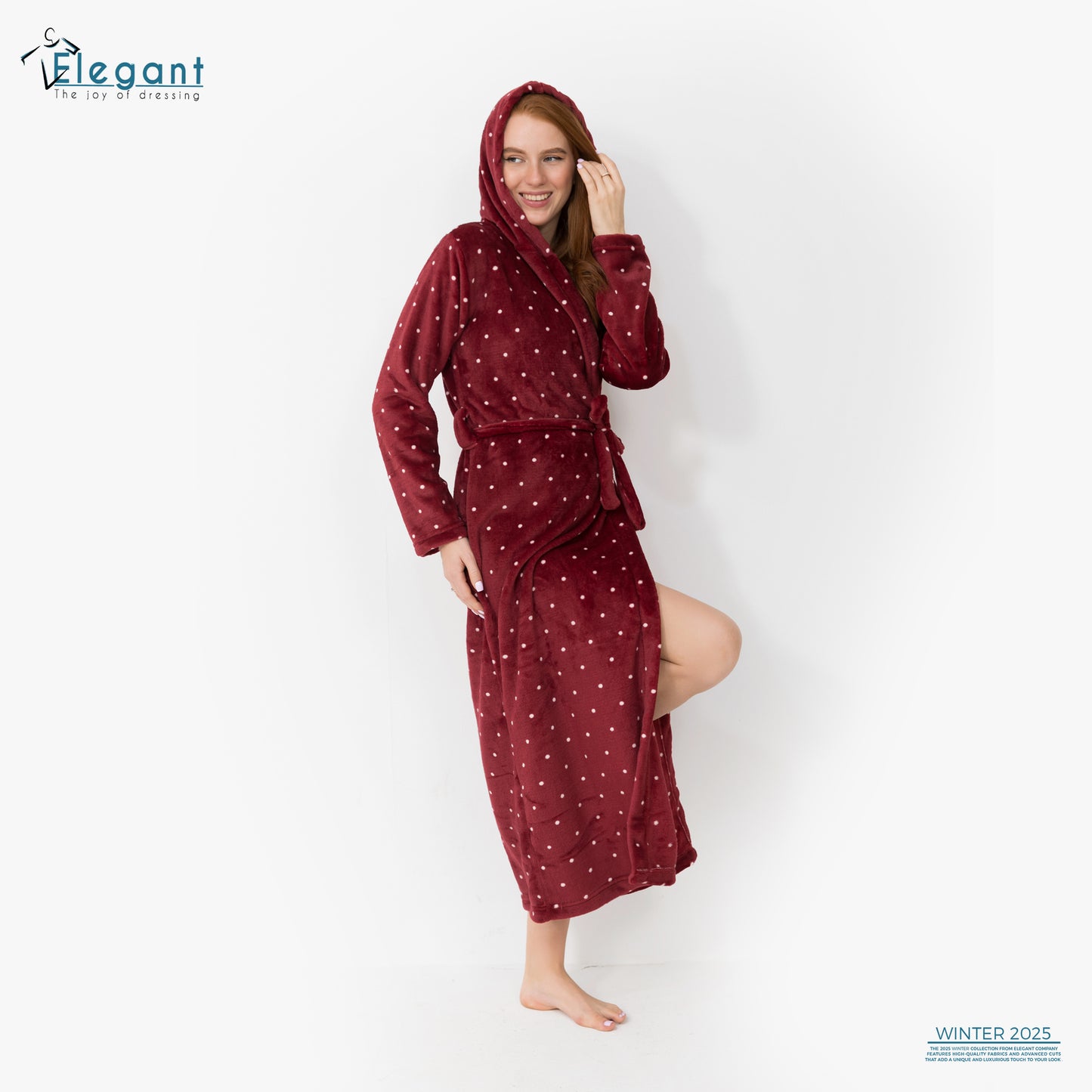 Polar Long Robe - Maroon Pearl