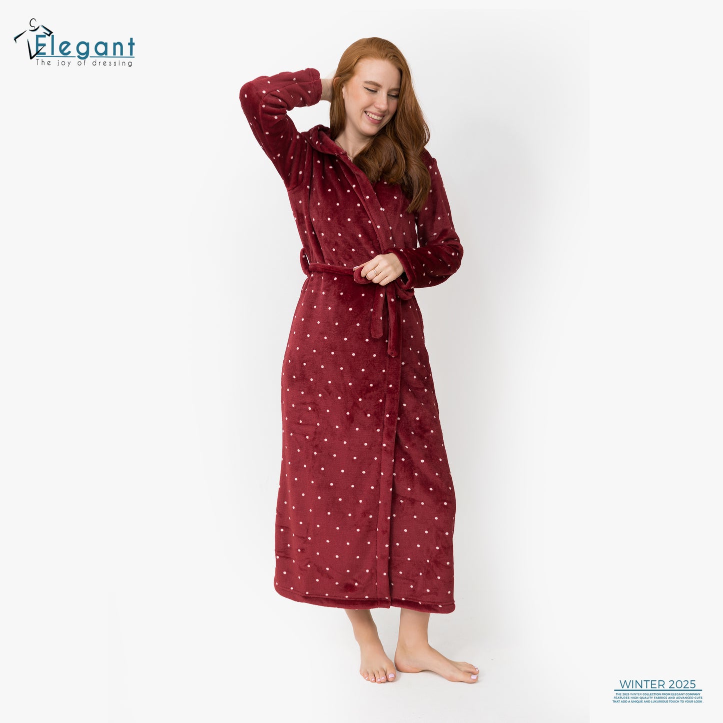 Polar Long Robe - Maroon Pearl