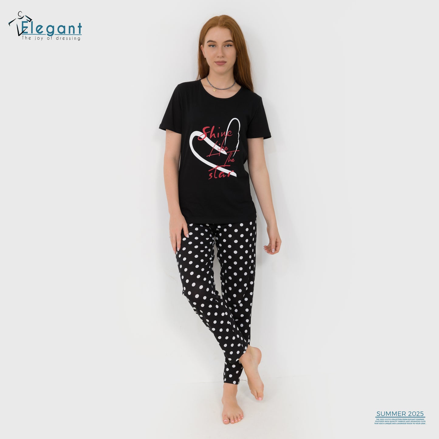 PJs Pants Cotton Black - Shine like the star