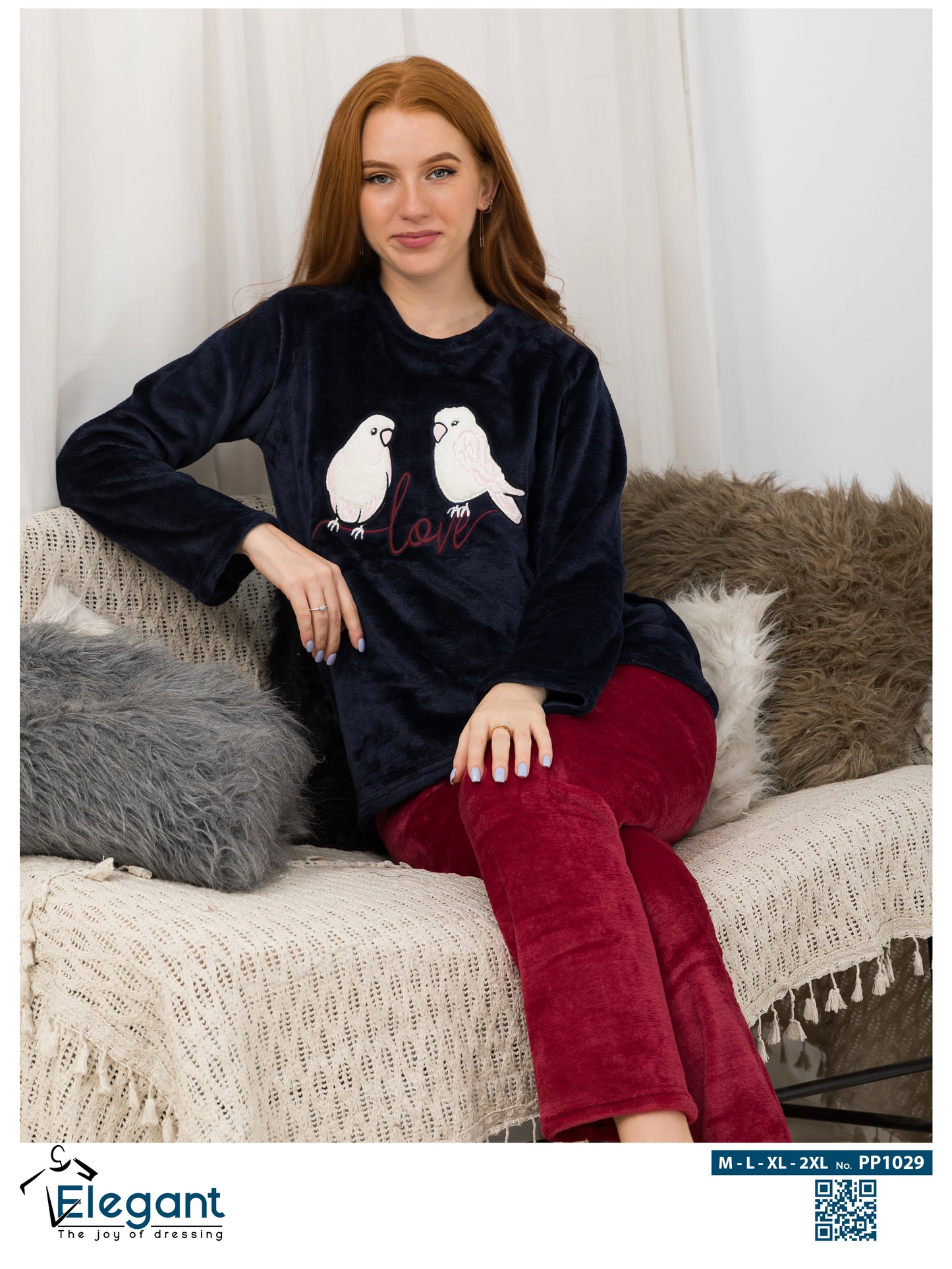 Polar PJ Navy - Birds Love