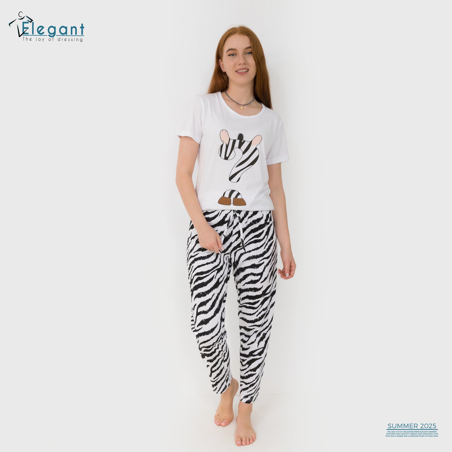 PJs Pants Cotton - Animal Zebra