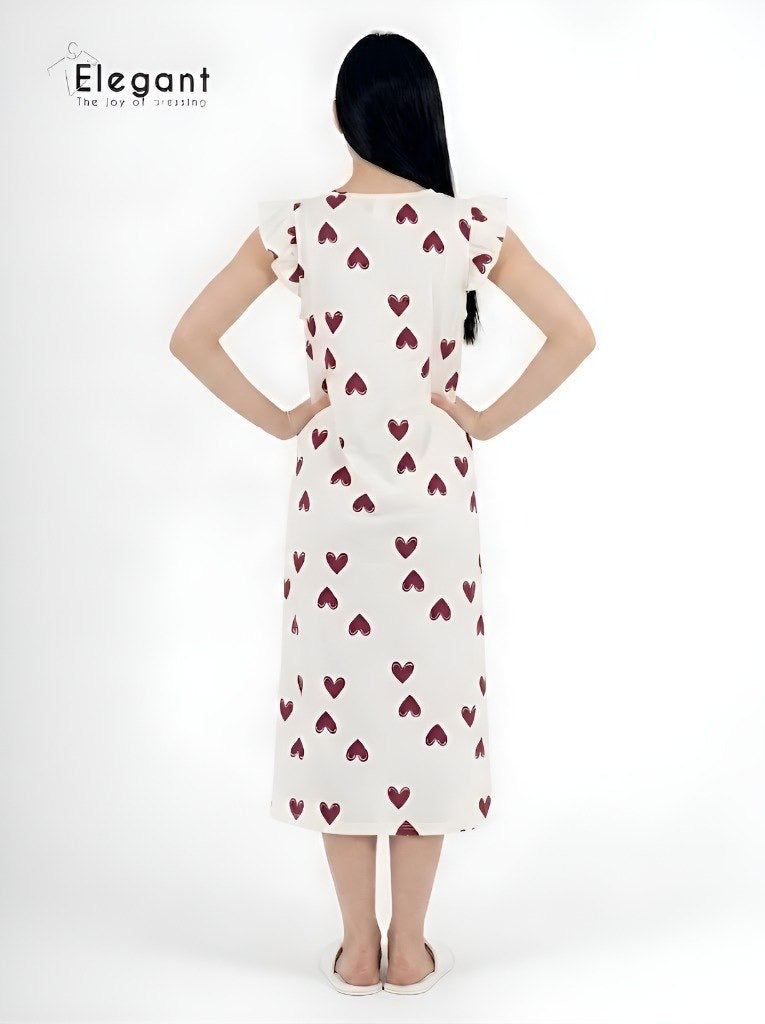 Modern Ruffles Galabeya - Minimal Hearts