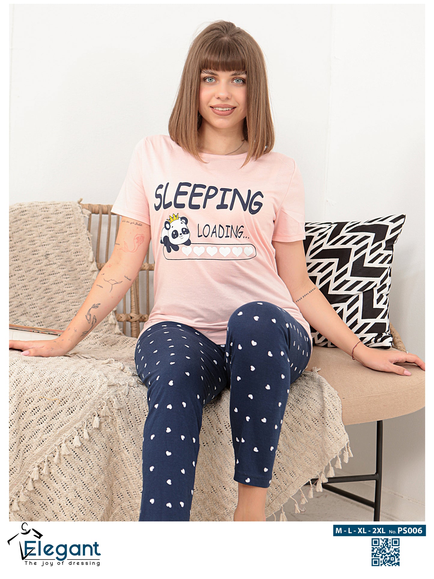 PJs Pants Cotton Rose - Sleeping Loading