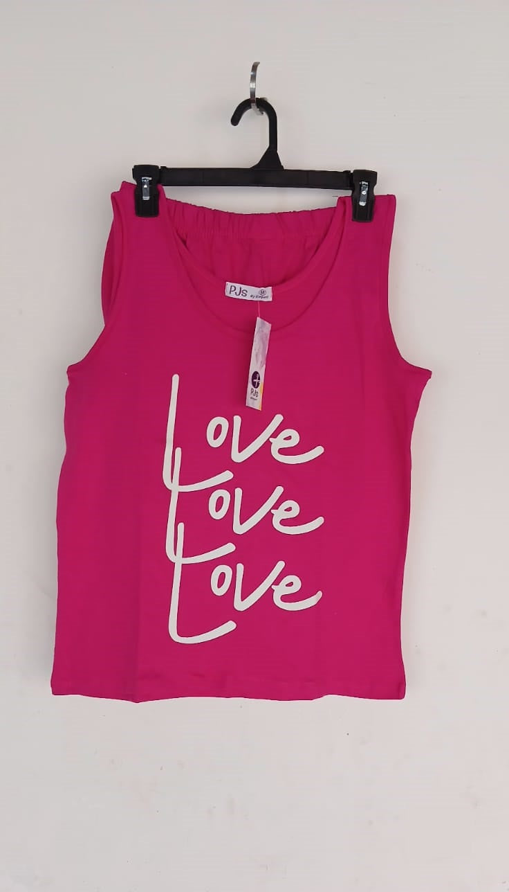 PJ short Cotton Pink - Love Love Love