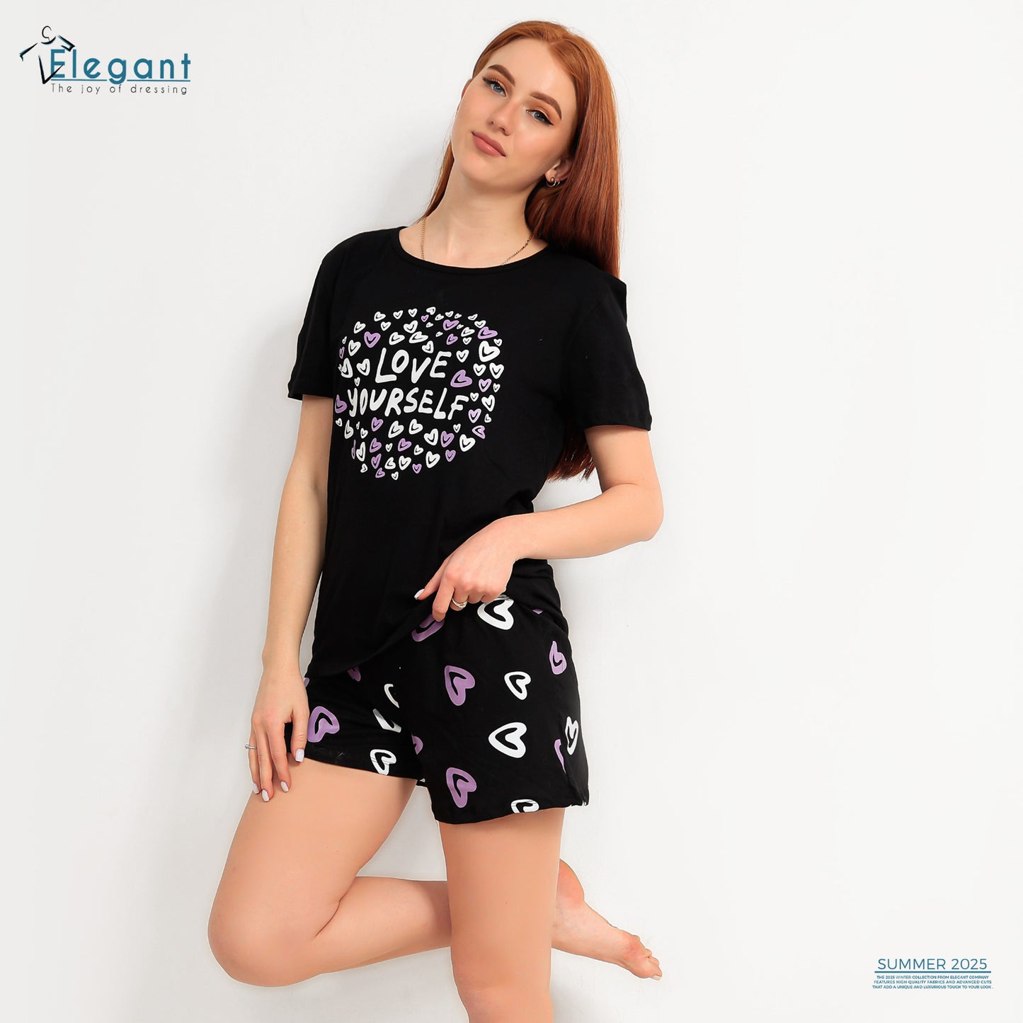PJ short Cotton Black - Love your self
