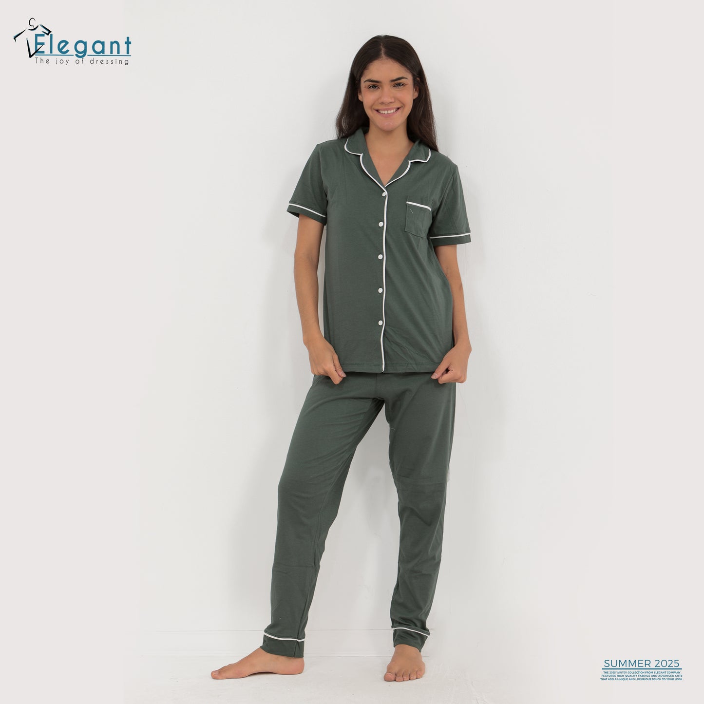 Classic PJ Pants Cotton - Plain Olive