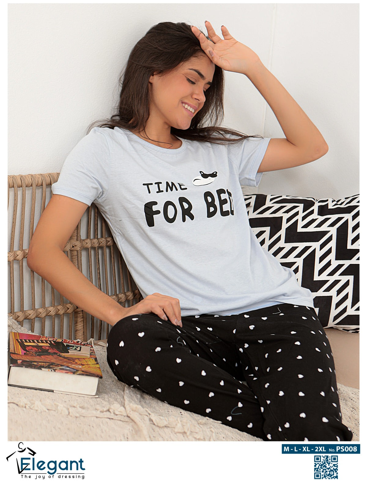 PJs Pants Cotton baby blue - Time for Bed