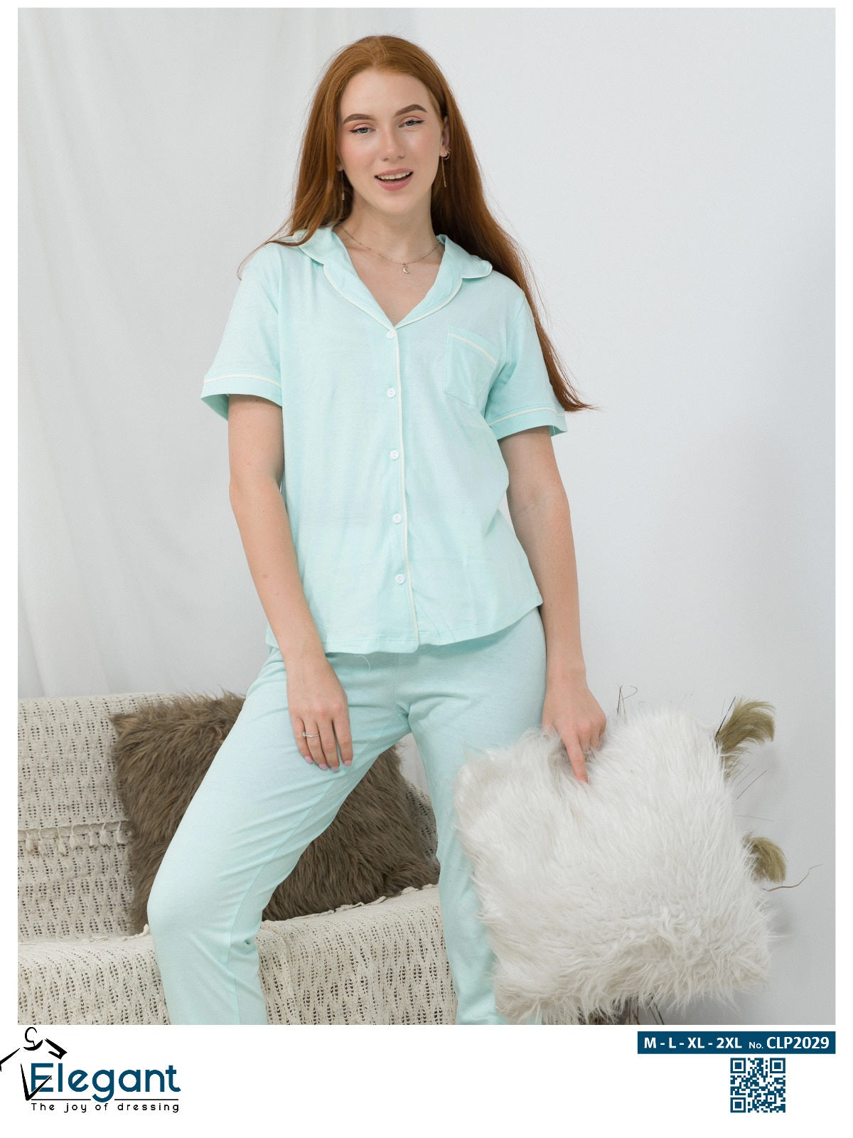 Classic PJ Pants Cotton Plain - Mint